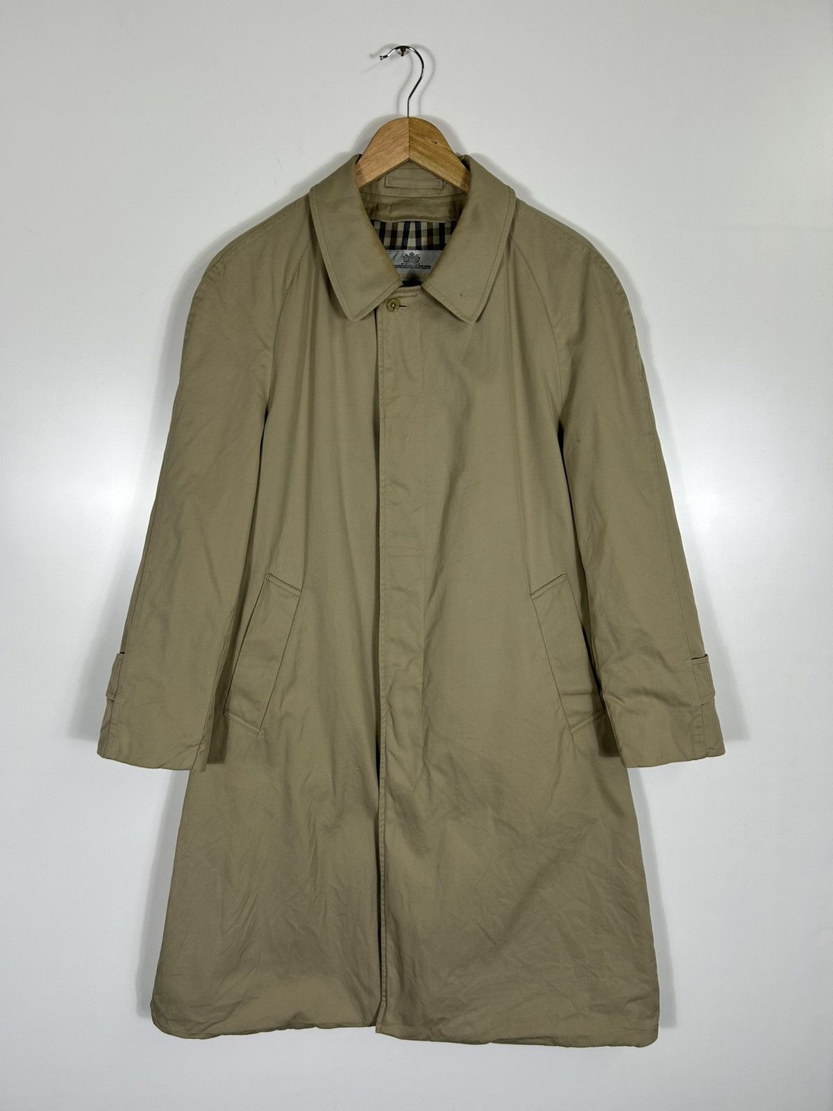 Aquascutum ⚡️Vintage Aquascutum Khakis Button Long Coat Jacket Size US M / EU 48-50 / 2 - 2 Thumbnail