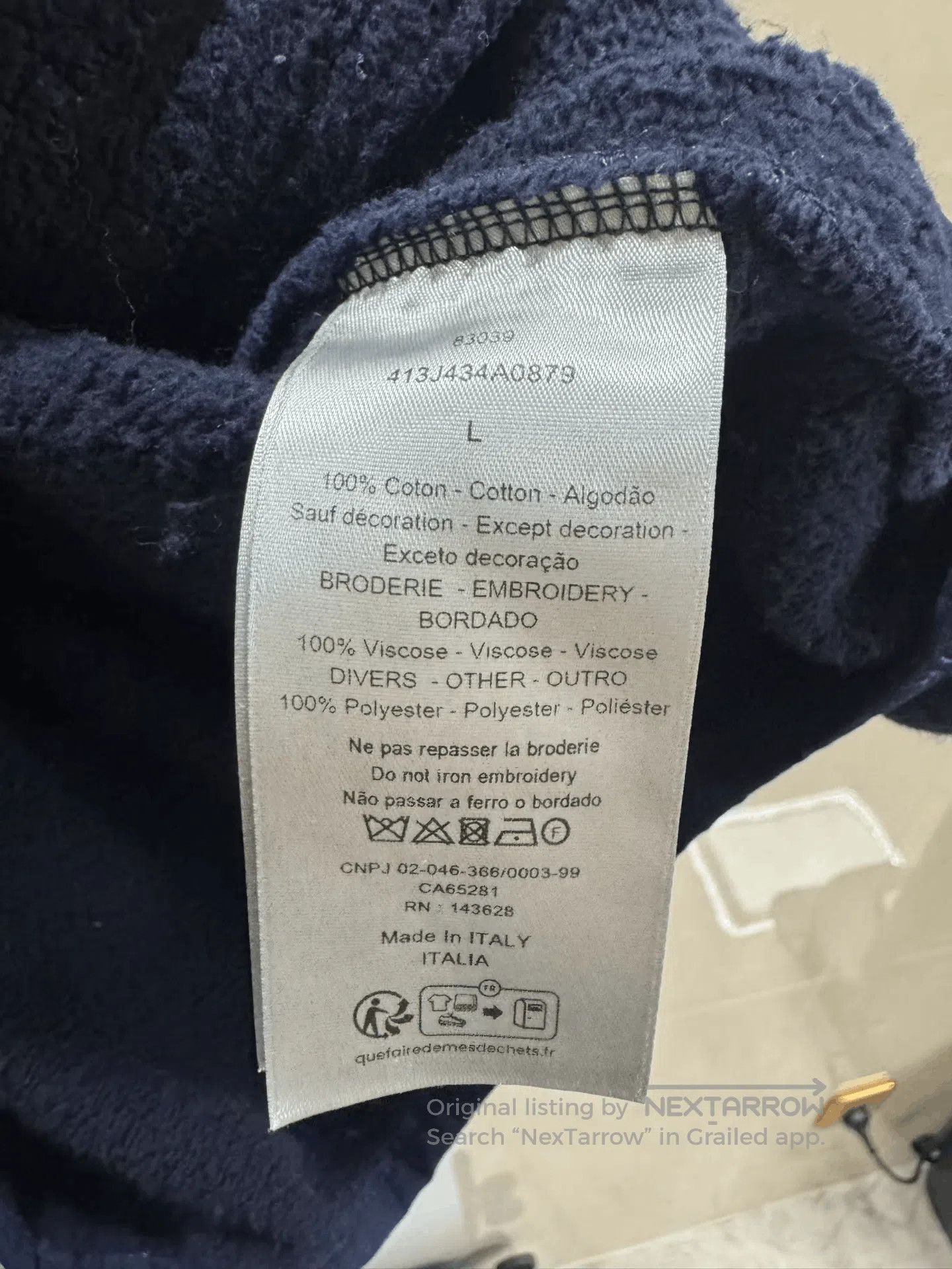 Dior DIOR 47 Embroidery Semi-Zip Sweatshirt. Size US L / EU 52-54 / 3 - 4 Thumbnail