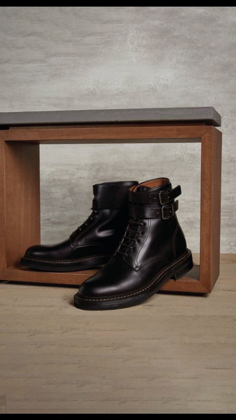 Brunello Cucinelli NWT leather double buckle boots Size US 9 / EU 42 - 1 Thumbnail