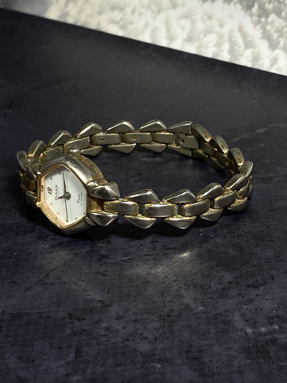 Jewelry Vintage Omax Hexagon Watch, Gold-Tone Bracelet Size ONE SIZE - 2 Thumbnail