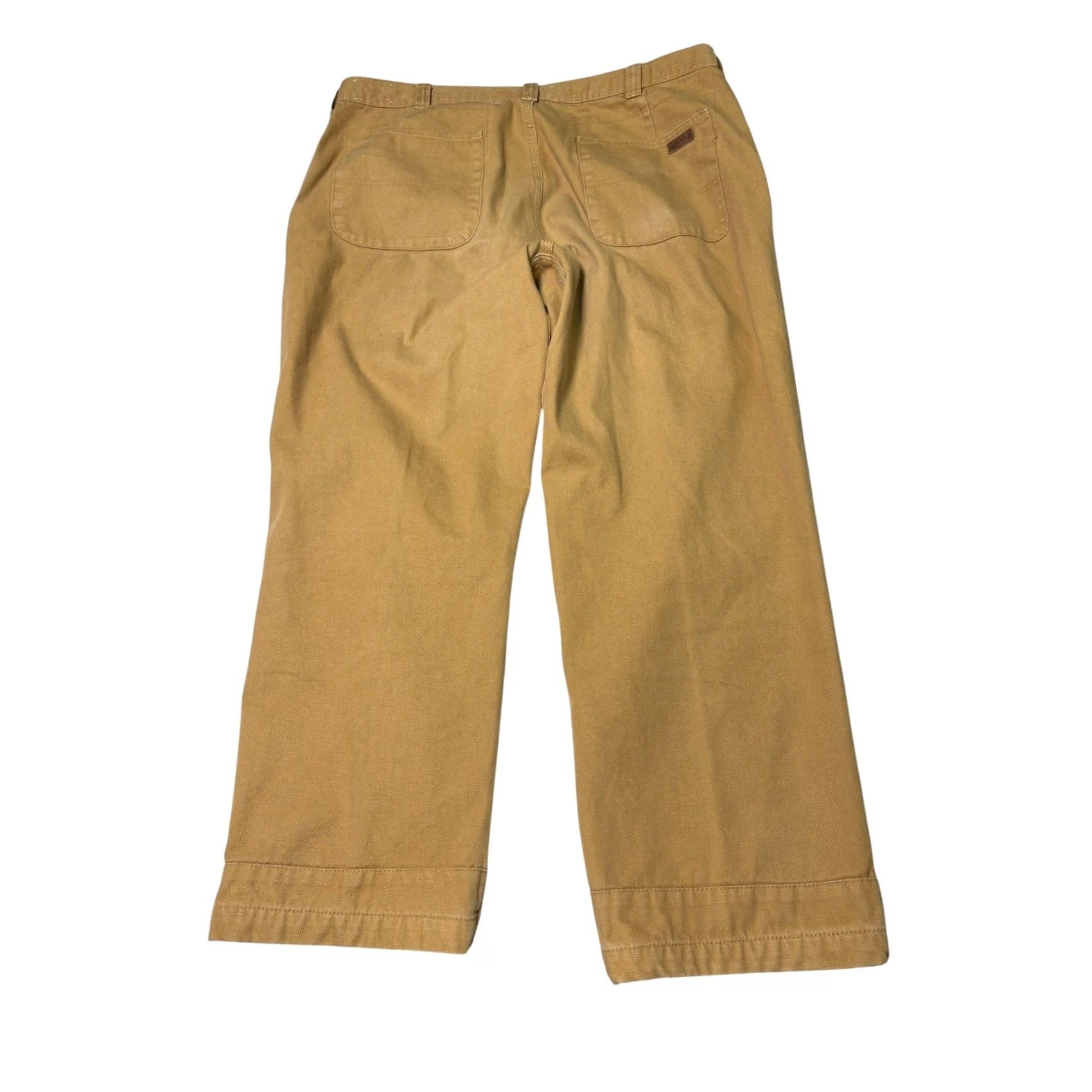 Orvis Orvis Pants Mens 40x30 Tan Cotton Canvas Work Pants Casual, Workwear, Khakis, Big & Tall, Regular Fit Size US 40 / EU 56 - 5 Thumbnail