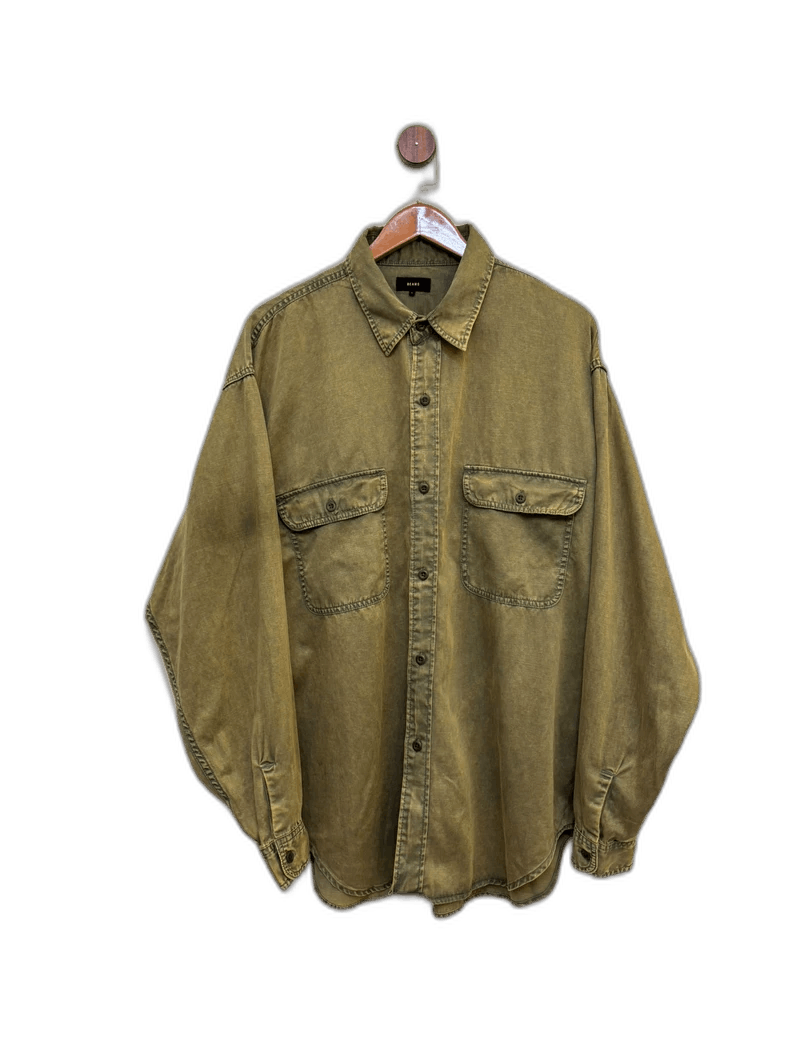 Beams Japan Vintage Wash Long Sleeve Shirt Size US L / EU 52-54 / 3 - 1 Thumbnail