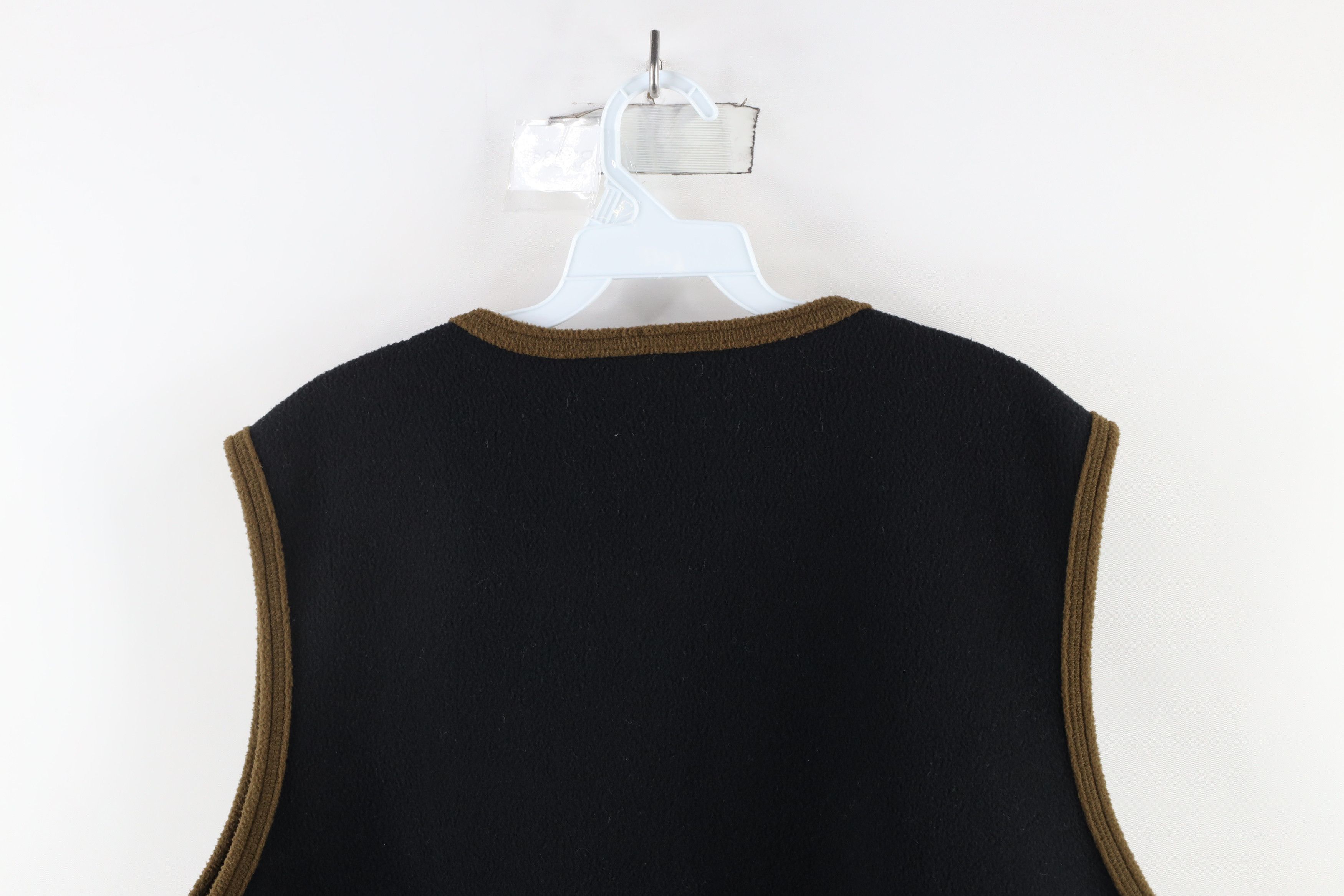 Vintage Vintage 90s Streetwear Fall Flower Fleece Sweater Vest Black Size XXL / US 16-18 / IT 52-54 - 12 Thumbnail