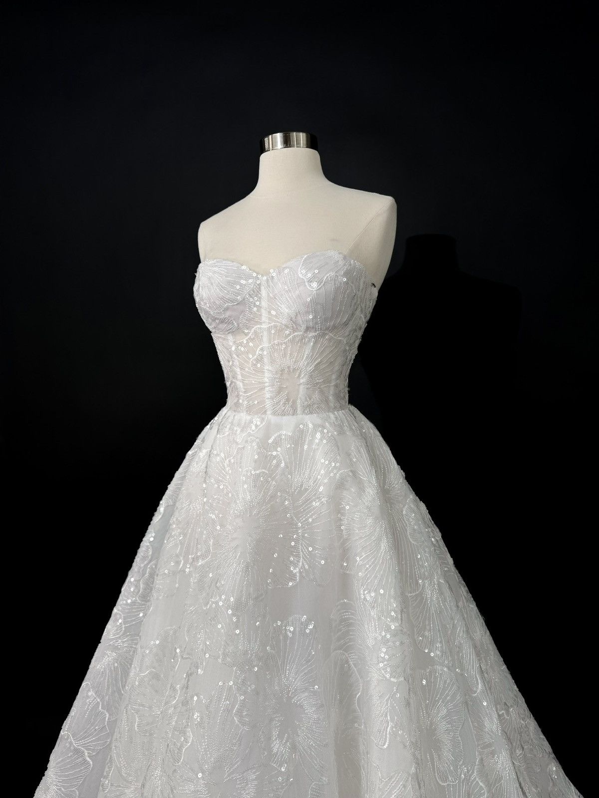 Other Preloved US 2 Anna Augusta Sweetheart Lace Bridal Gown Size XS / US 0-2 / IT 36-38 - 2 Thumbnail