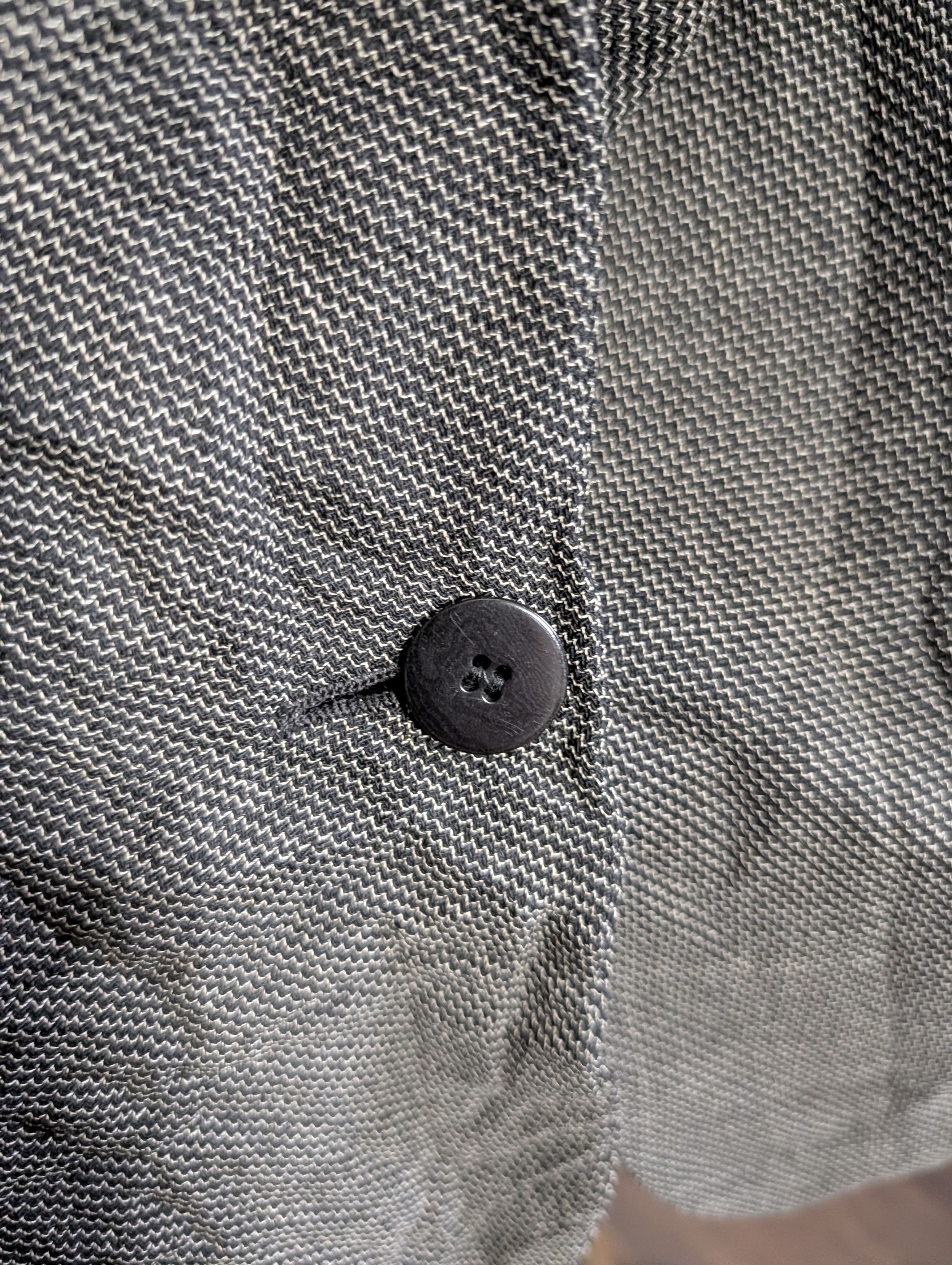 Max Mara Gray zigzag knit strong shoulder virgin wool 1-button jacket Size M / US 6-8 / IT 42-44 - 4 Thumbnail