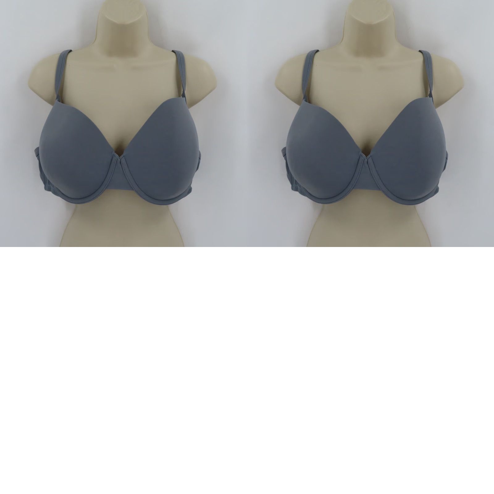 Vintage Cacique Bra Solid Gray Lined Underwire Plus Size 42DD Hook Eye Closure Womens Shirt? Size ONE SIZE - 9 Thumbnail