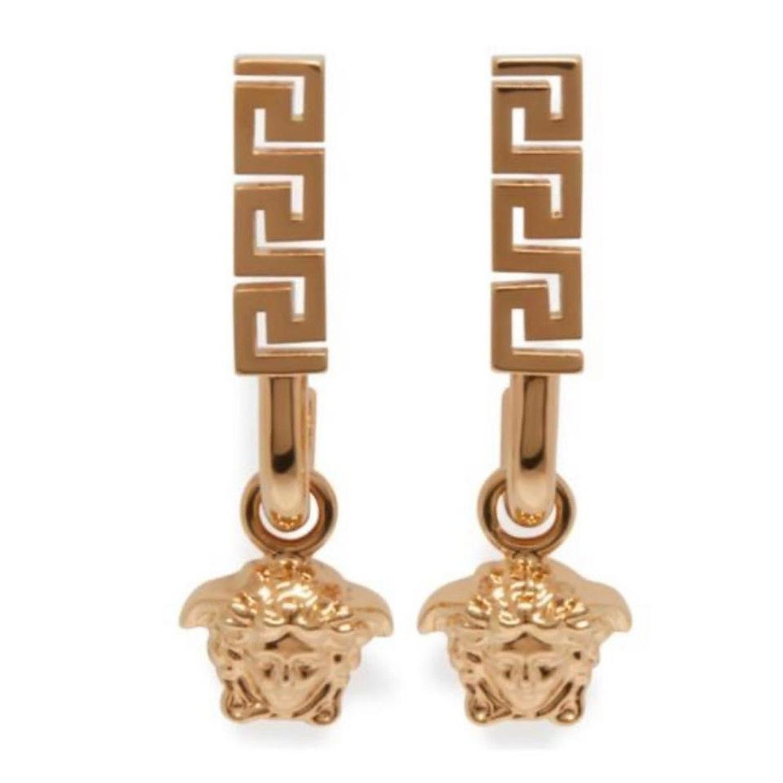 Versace Medusa Greca logo gold tone earrings Size ONE SIZE - 1 Thumbnail