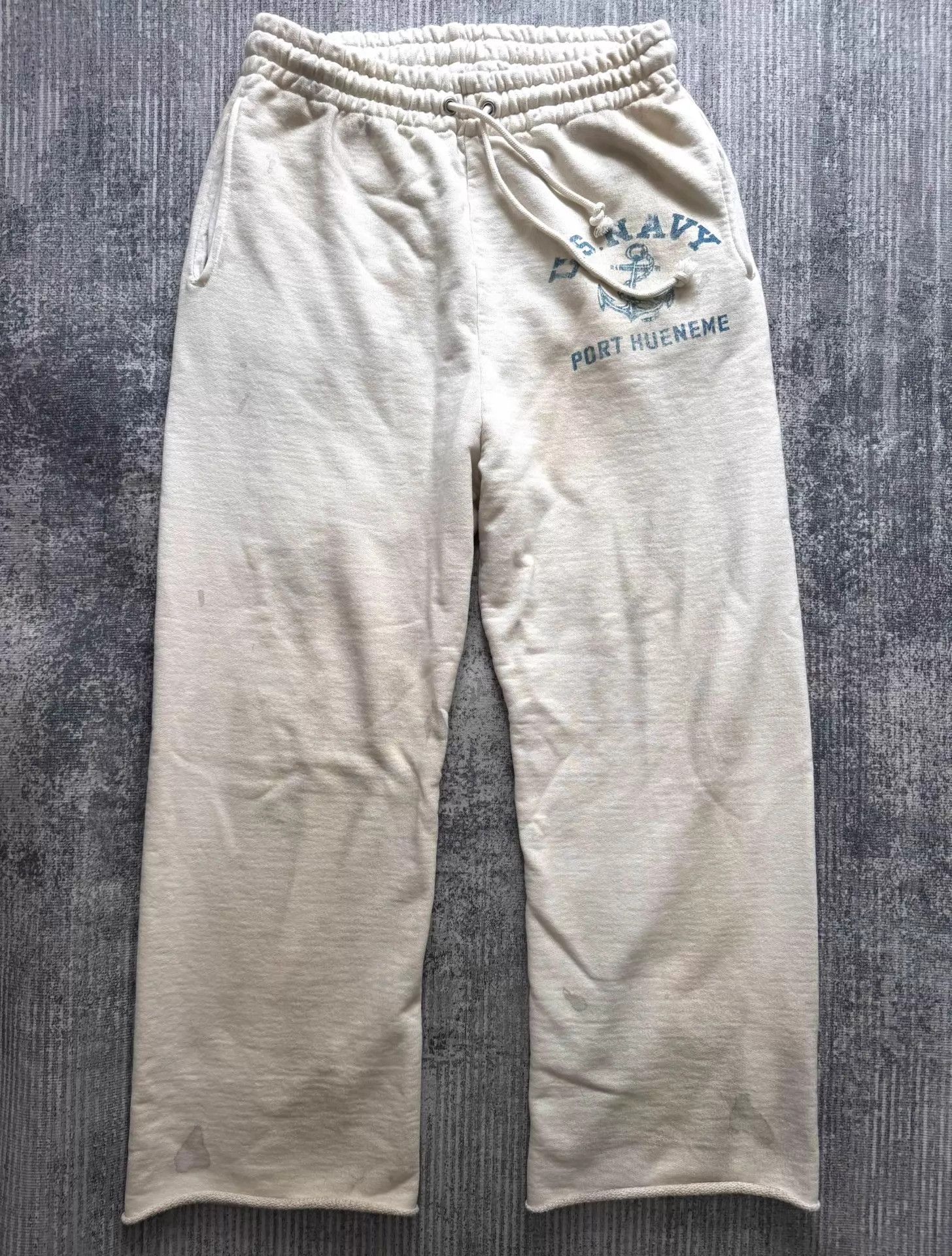 Other USN SEEBEES Vintage Stain Print Sweatpants 24AW PT XL New Size 30" / US 8 / IT 44 - 1 Thumbnail