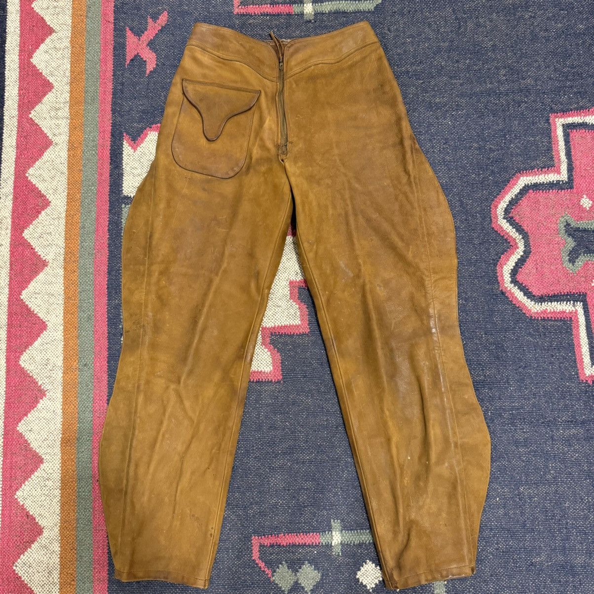 Ralph Lauren Sample Ralph Lauren 70s Leather Riding Pants Size US 28 / EU 44 - 1 Thumbnail
