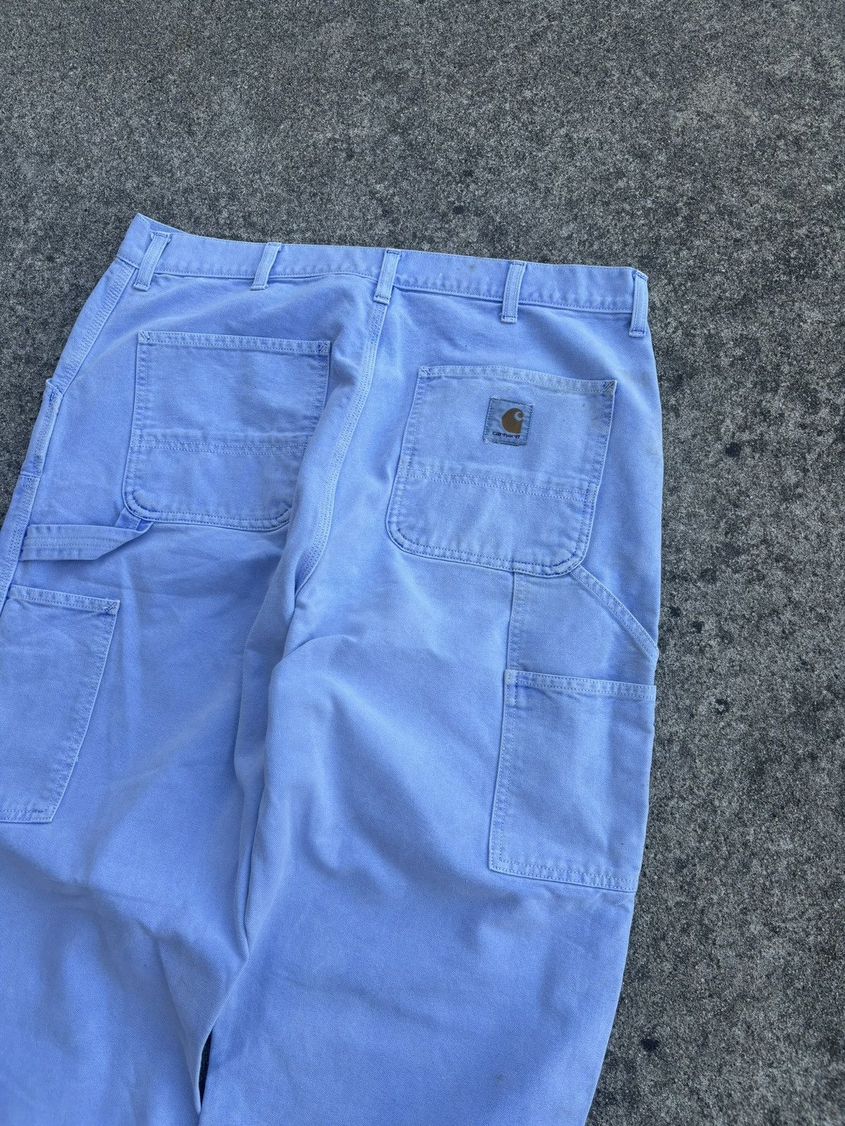 Carhartt × Vintage Purple Carhartt Double Knee Denim Pants USA Vintage Y2K Size US 36 / EU 52 - 2 Thumbnail