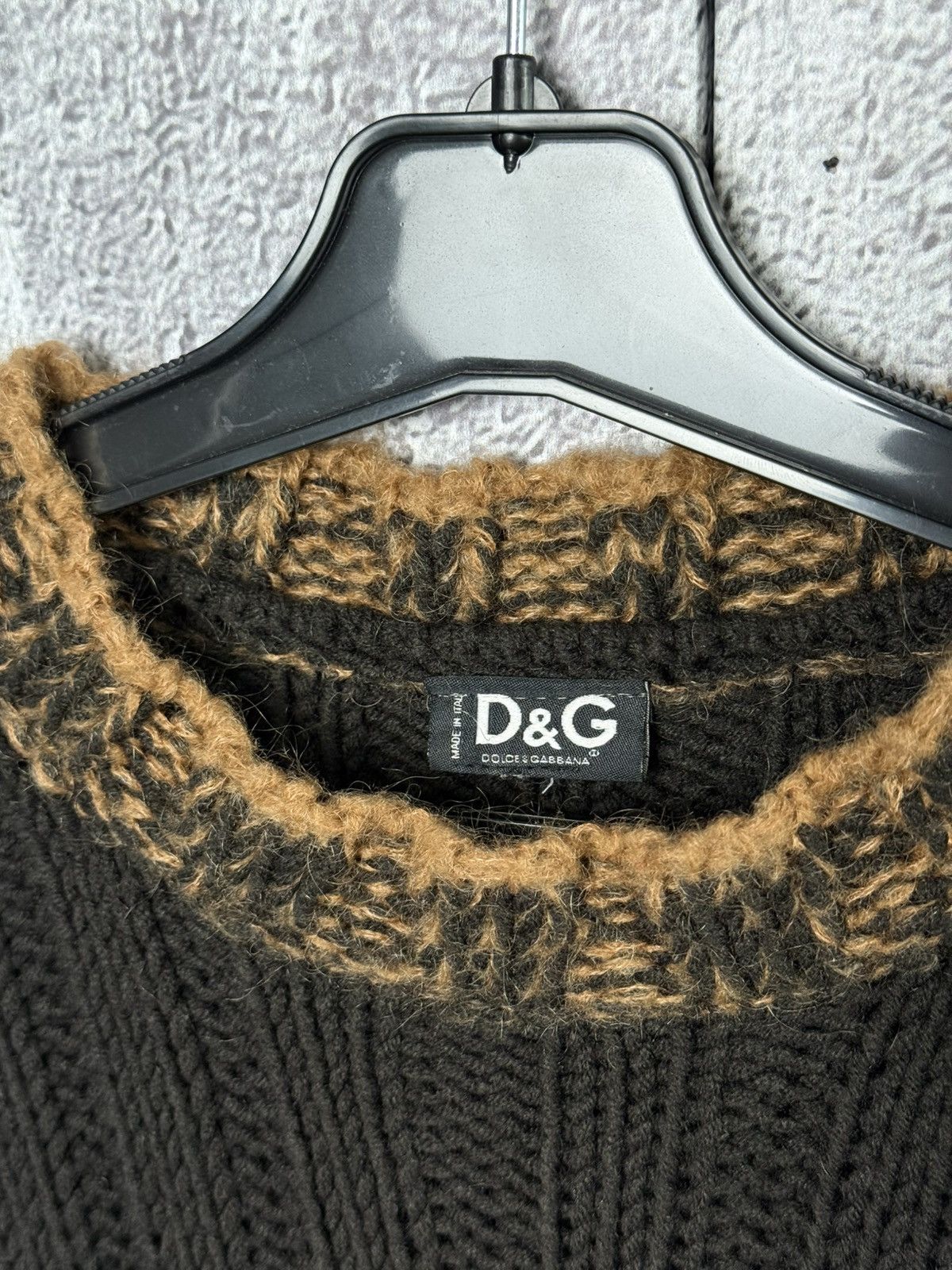 Dolce & Gabbana Vintage Dolce & Gabbana Ribbed Wool Sweater D&G Leather Logo Size M / US 6-8 / IT 42-44 - 6 Thumbnail