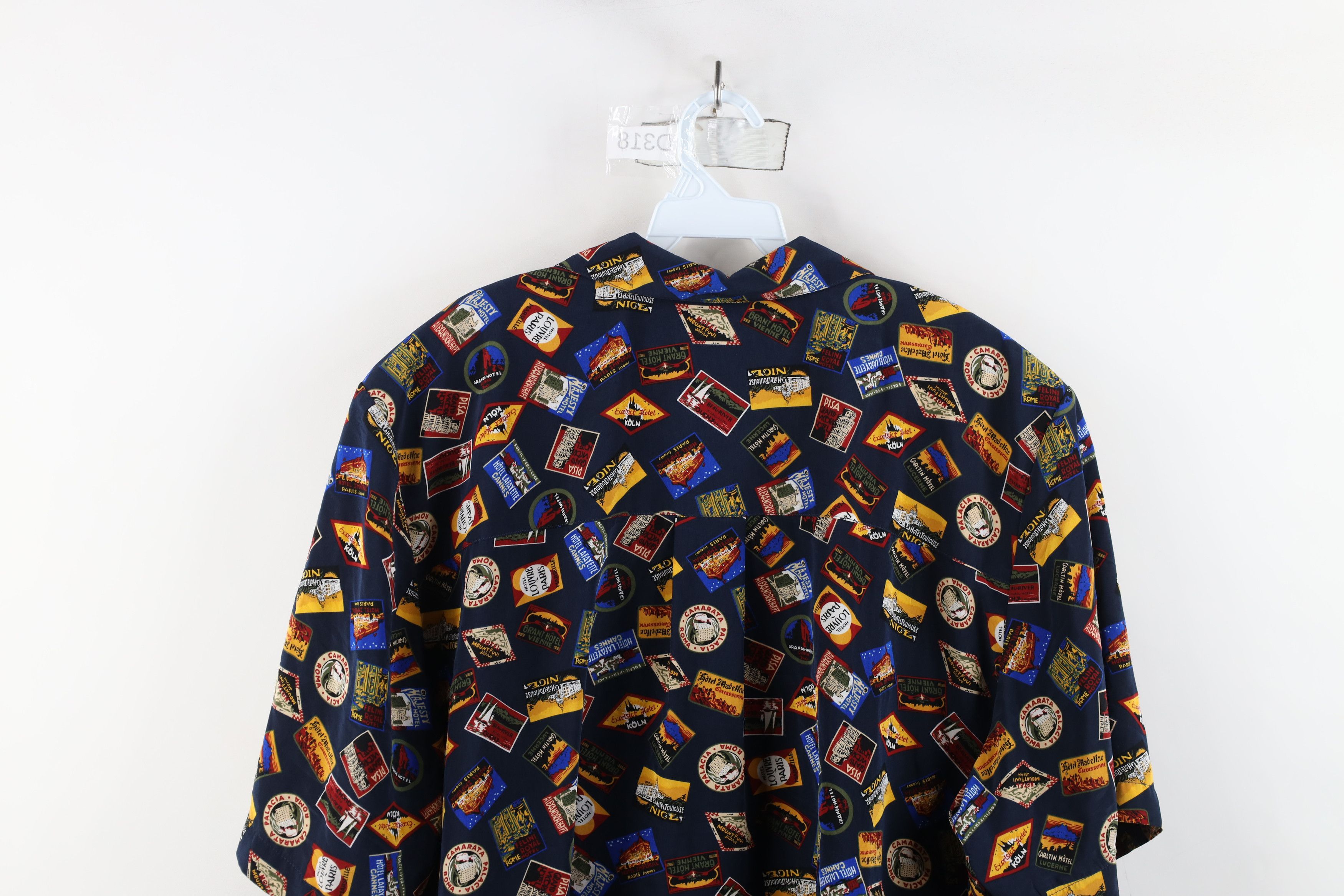 Vintage Vintage 90s Card All Over Print Camp Collar Button Shirt Size 3XL / US 20-22 - 9 Thumbnail