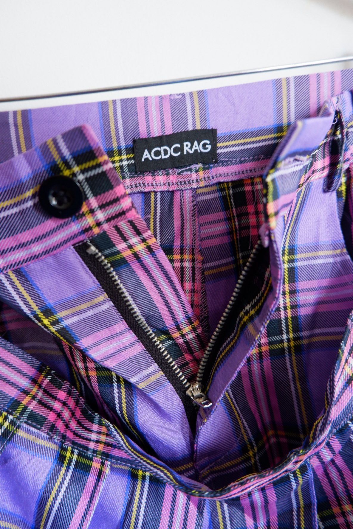 20471120 Unisex Vtg ACDC RAG Seditionaries Punk Purple Bondage Pants Size US 28 / EU 44 - 6 Thumbnail