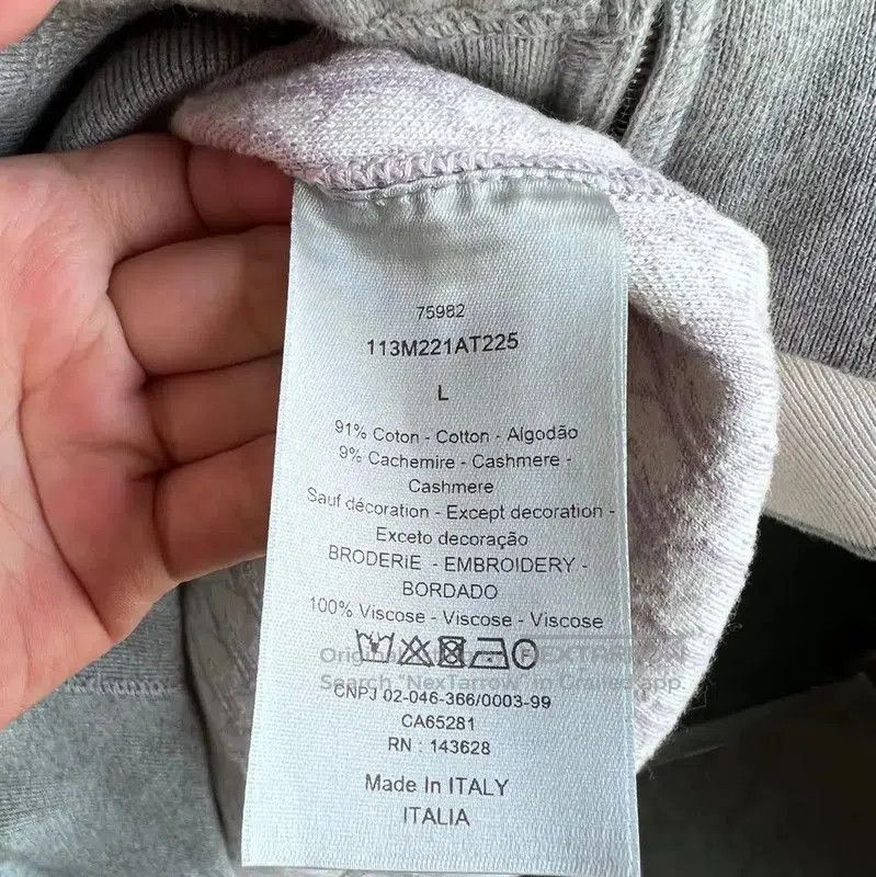 Dior Dior Gray Cotton Men's Hoodie . Size US L / EU 52-54 / 3 - 4 Thumbnail