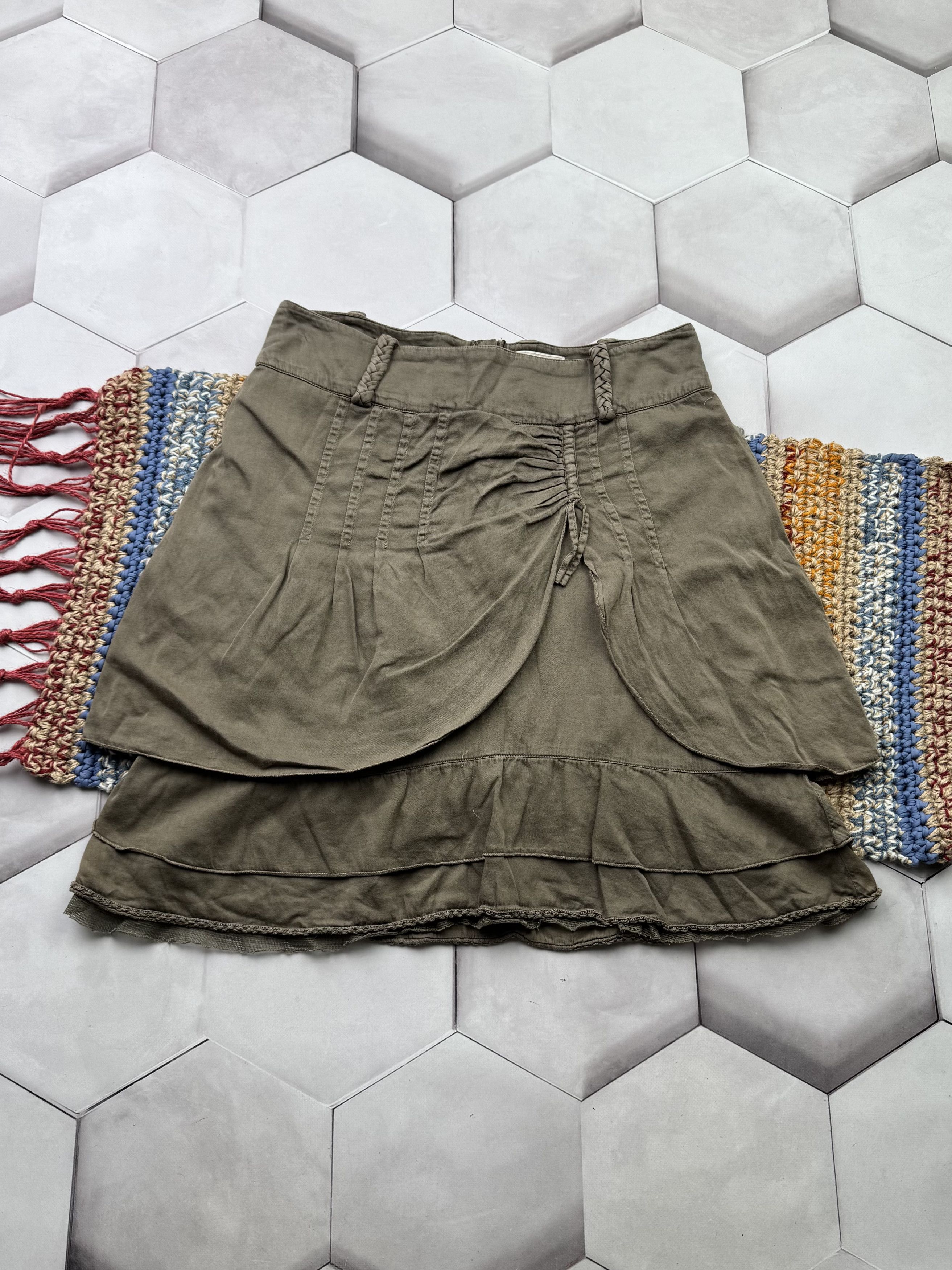 Vintage Flare Skirt With Bondage A604