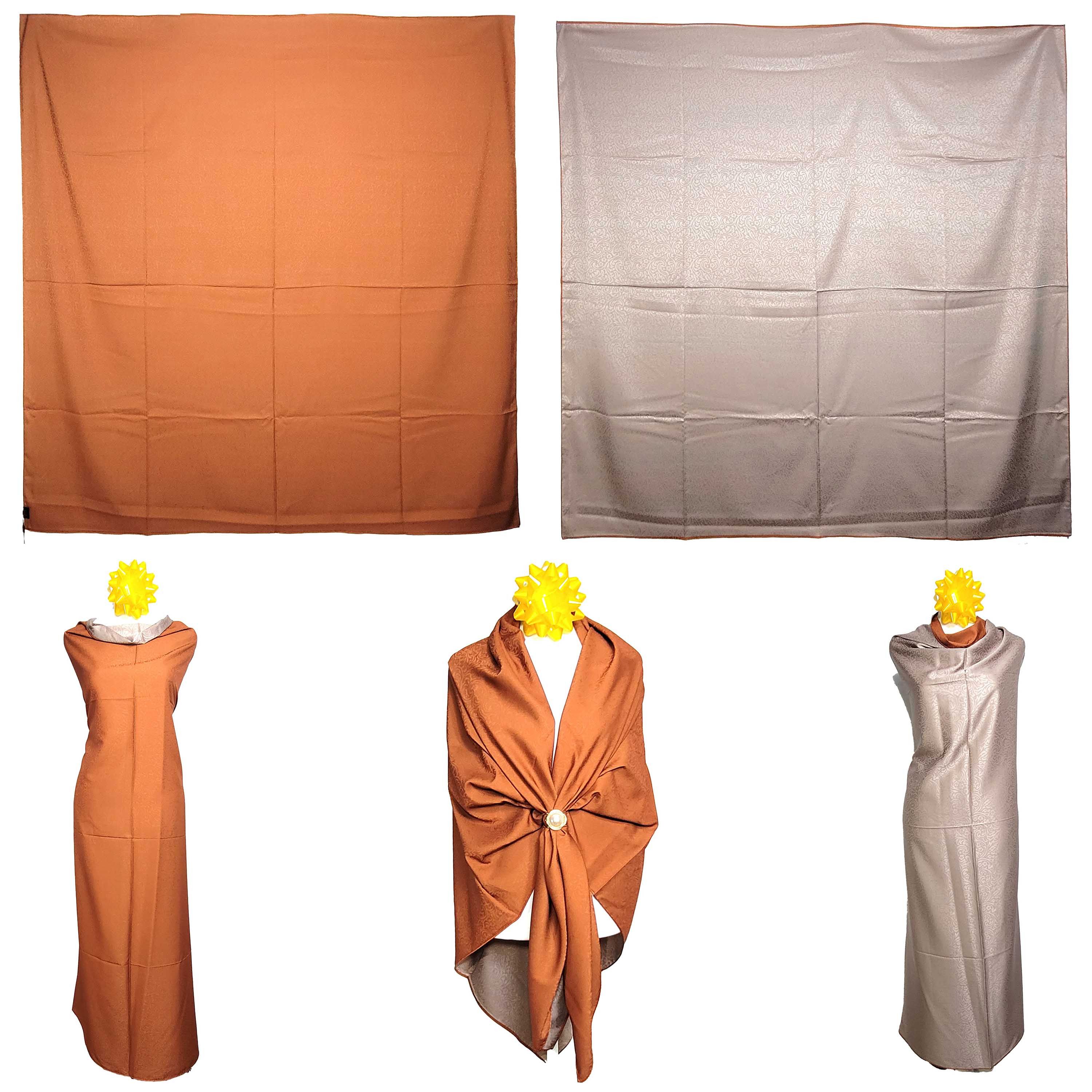 Other NWT Double Sided Silk Scarf 52"x52" Large Square Wrap 3229 Size ONE SIZE - 1 Thumbnail