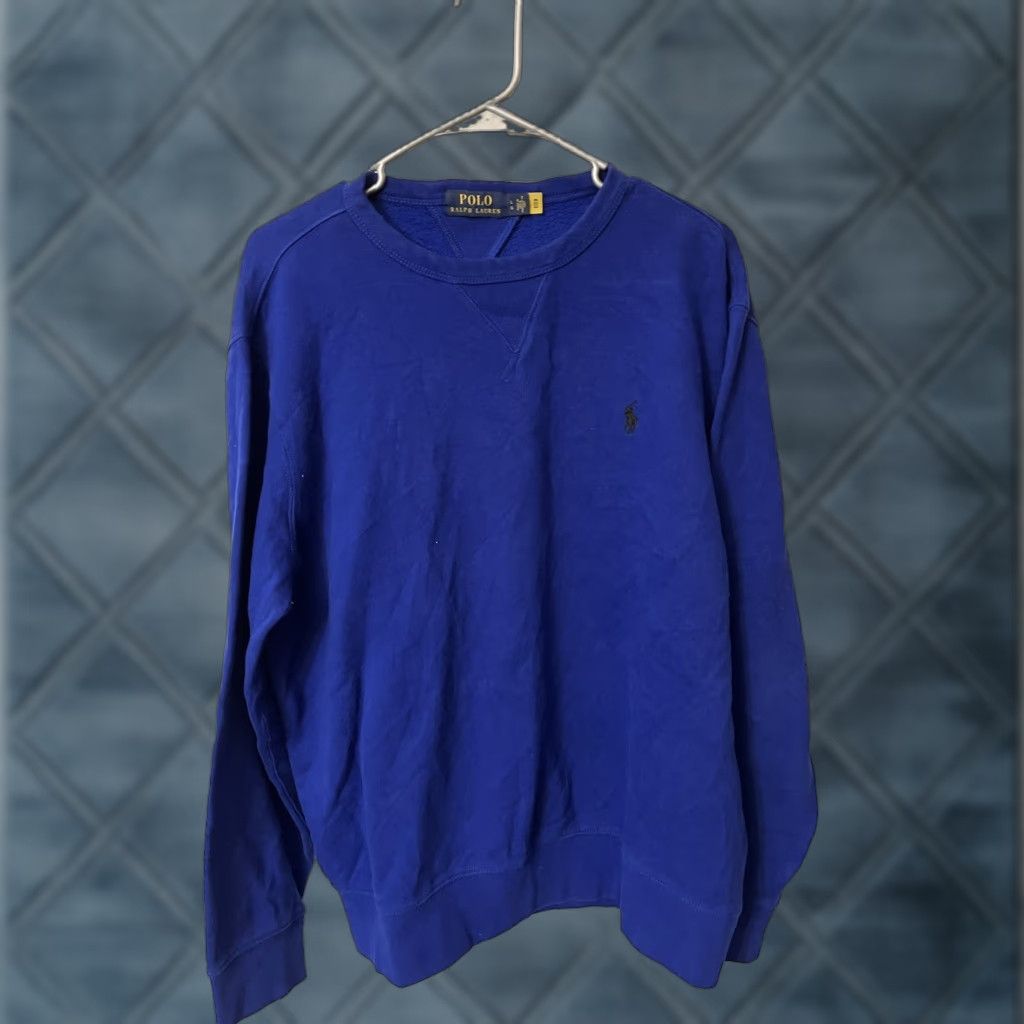Polo Ralph Lauren Polo Ralph Lauren Sweatshirt Men's L Royal Blue Pony Crewneck Pullover Embroidered Logo Classic Preppy Size US L / EU 52-54 / 3 - 1 Thumbnail
