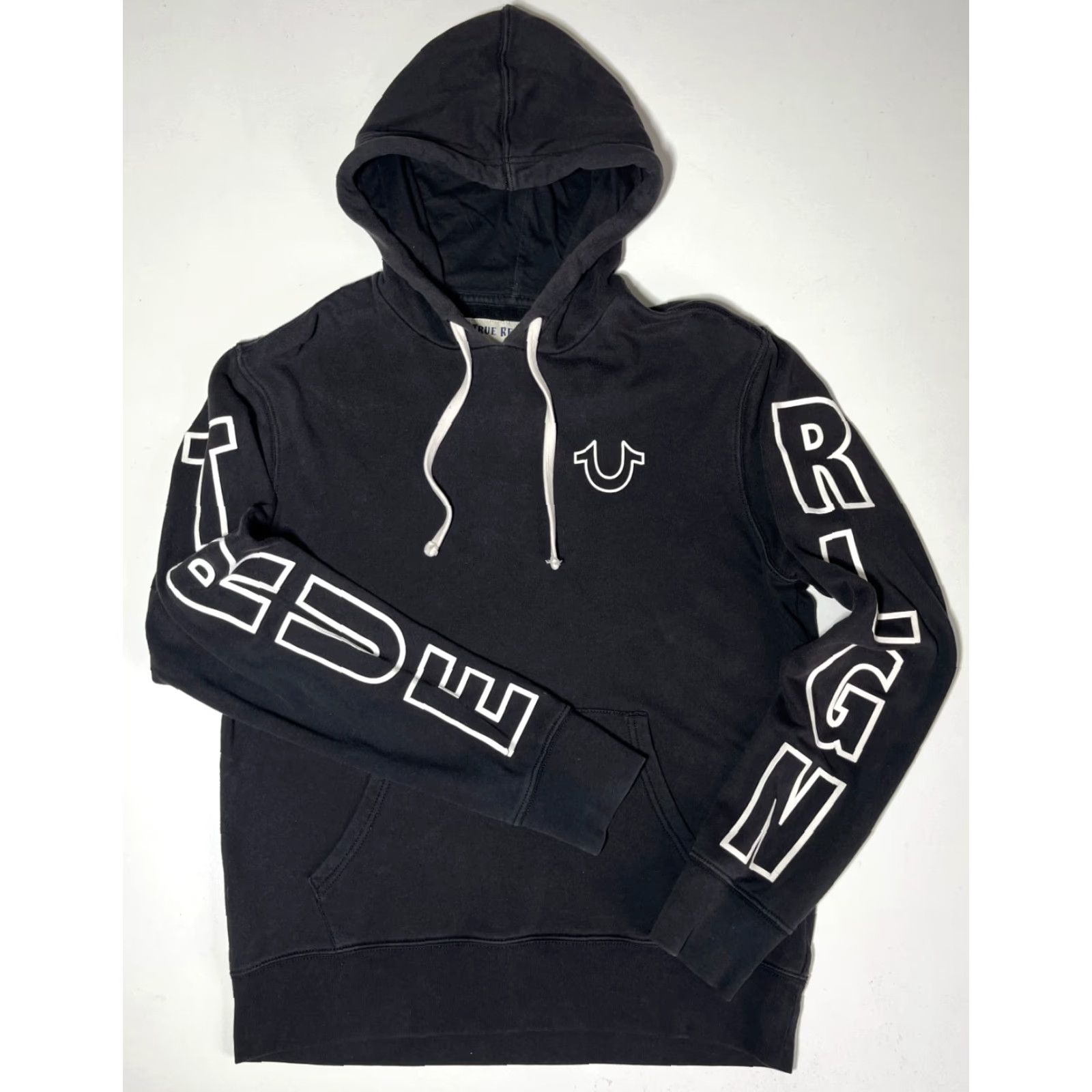 True Religion True Religion Hoodie Mens Pullover Black M Sweatshirt Hooded Pockets Long Sleeve Cotton Polyester Fleece Regular Genders Mens Size US M / EU 48-50 / 2 - 2 Thumbnail