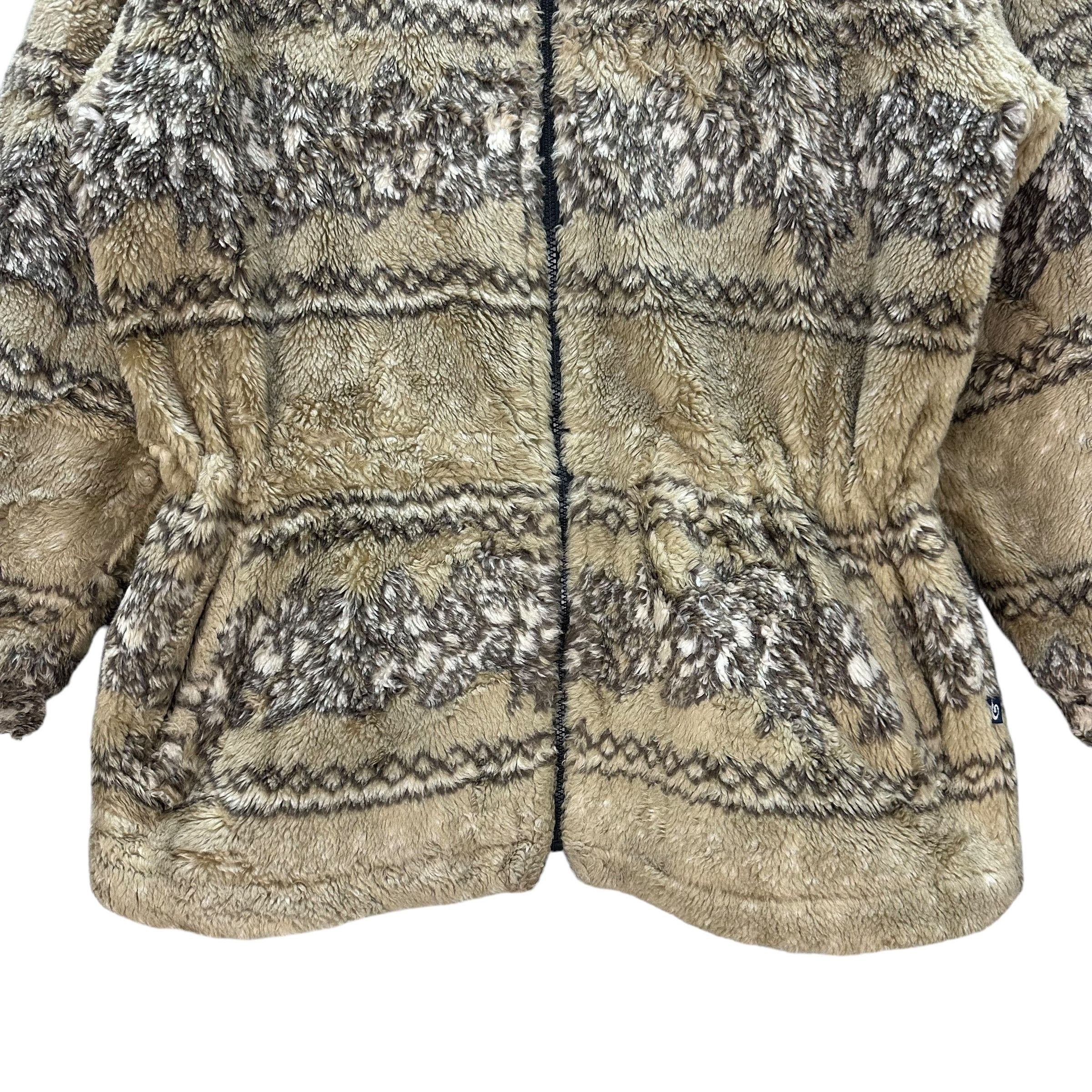 Japanese Brand PIKO MOTIF DESIGN FAUX FUR HOODIE JACKET #8734-023 Size US M / EU 48-50 / 2 - 3 Thumbnail