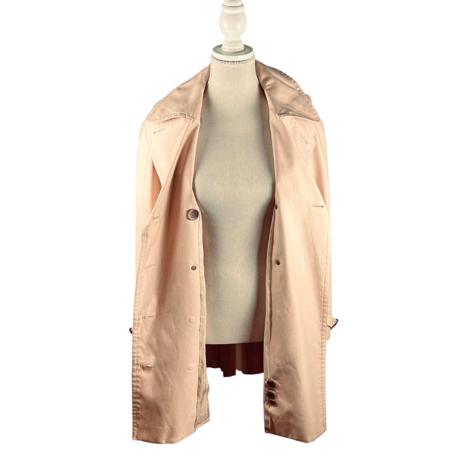 Coach Coach Quartz Pink Double Breasted Belted Trench Coat Size 4 Size S / US 4 / IT 40 - 10 Thumbnail