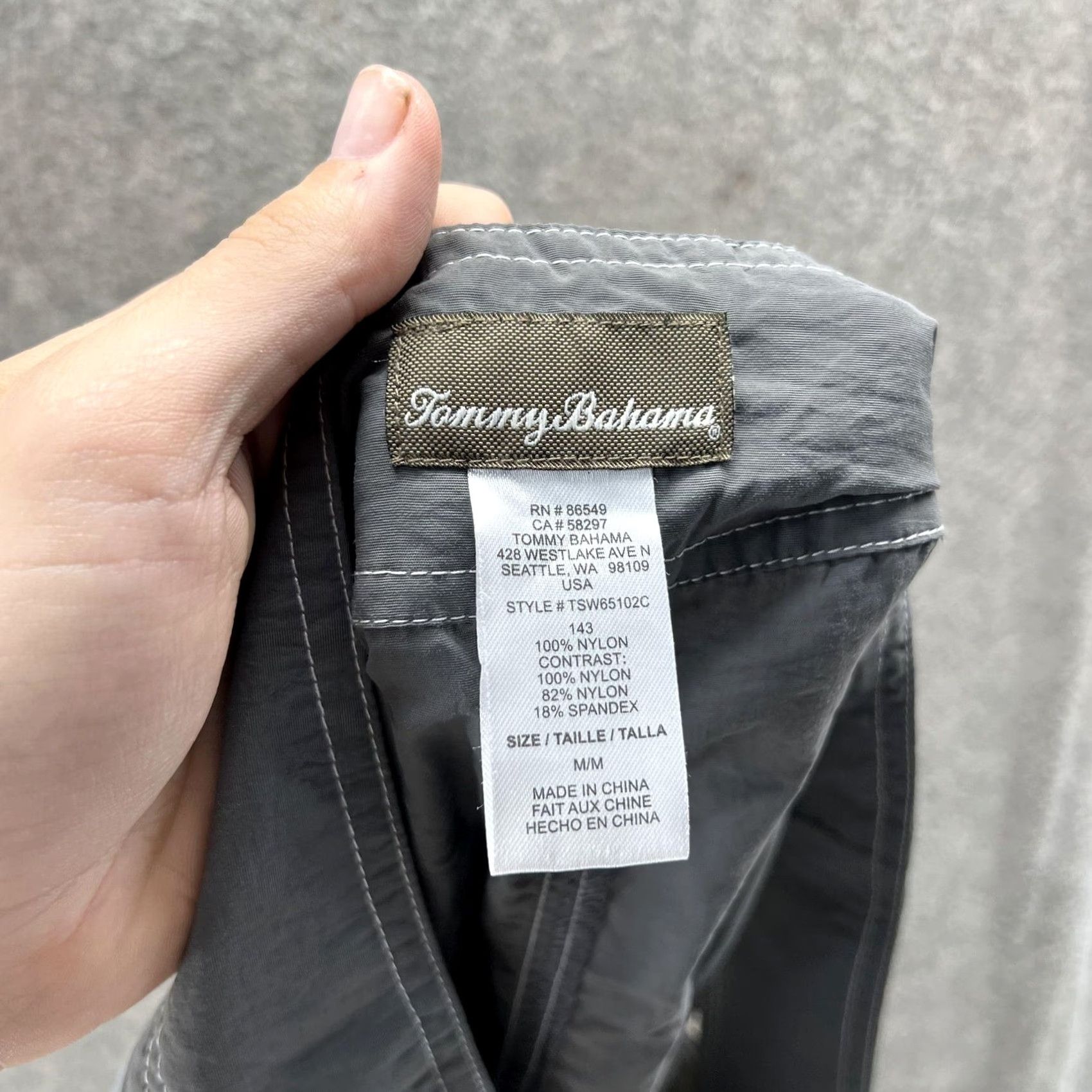 Tommy Bahama Tommy Bahama Swim Trunks Womens Medium Gray Colorblock Quick Dry Board Shorts Size 32" / US 10 / IT 46 - 7 Thumbnail