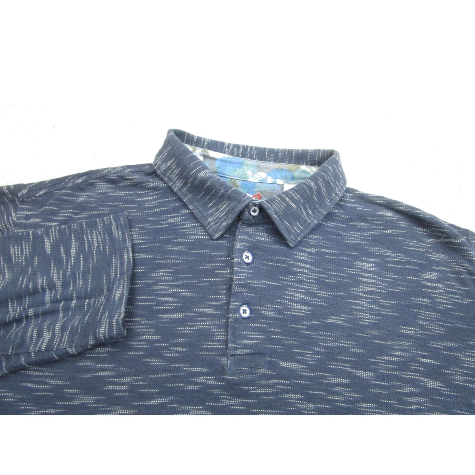 Robert Graham Robert Graham Polo Shirt Mens Large Blue Classic Fit Long Sleeve Cotton Modal Size US L / EU 52-54 / 3 - 3 Thumbnail