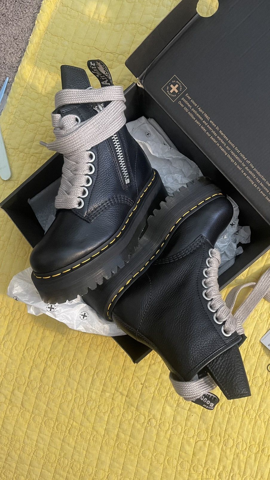 Dr. Martens × Rick Owens Rick Owens x Dr. Martens sz 5 US M sz 6 US W Size US 6 / IT 36 - 1 Thumbnail