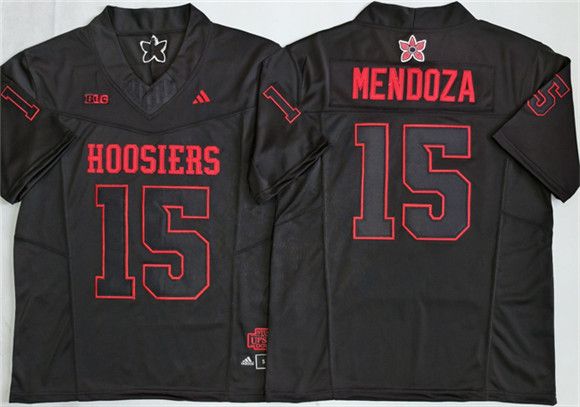 Other Men's Indiana Hoosiers #15 Fernando Mendoza Black Size US XL / EU 56 / 4 - 1 Thumbnail