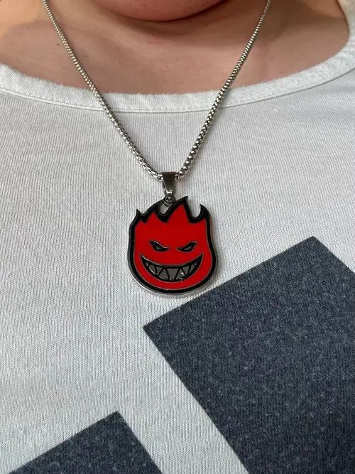 Heaven by Marc Jacobs × Jewelry Flame Devil Face Pendant Necklace Size ONE SIZE - 4 Thumbnail