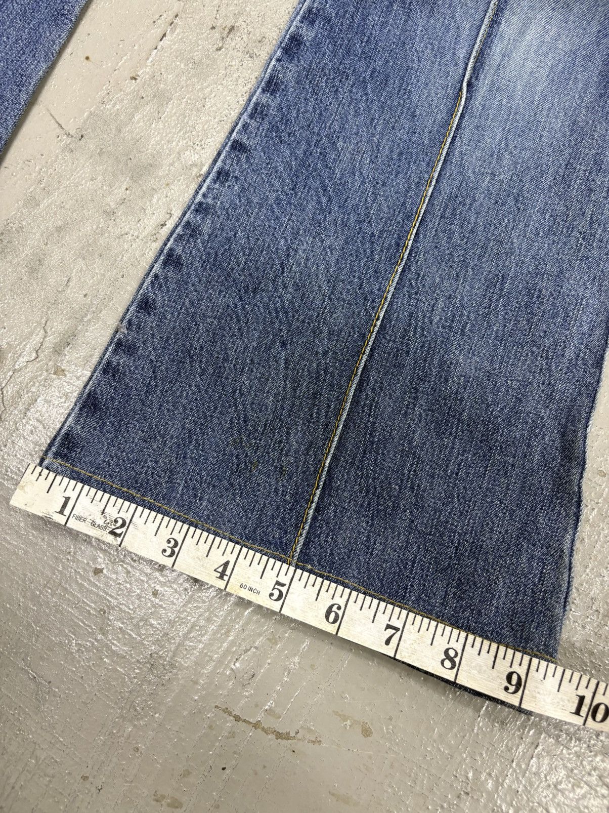 If Six Was Nine Beast Flared Distress Denim Jeans Size US 28 / EU 44 - 17 Thumbnail