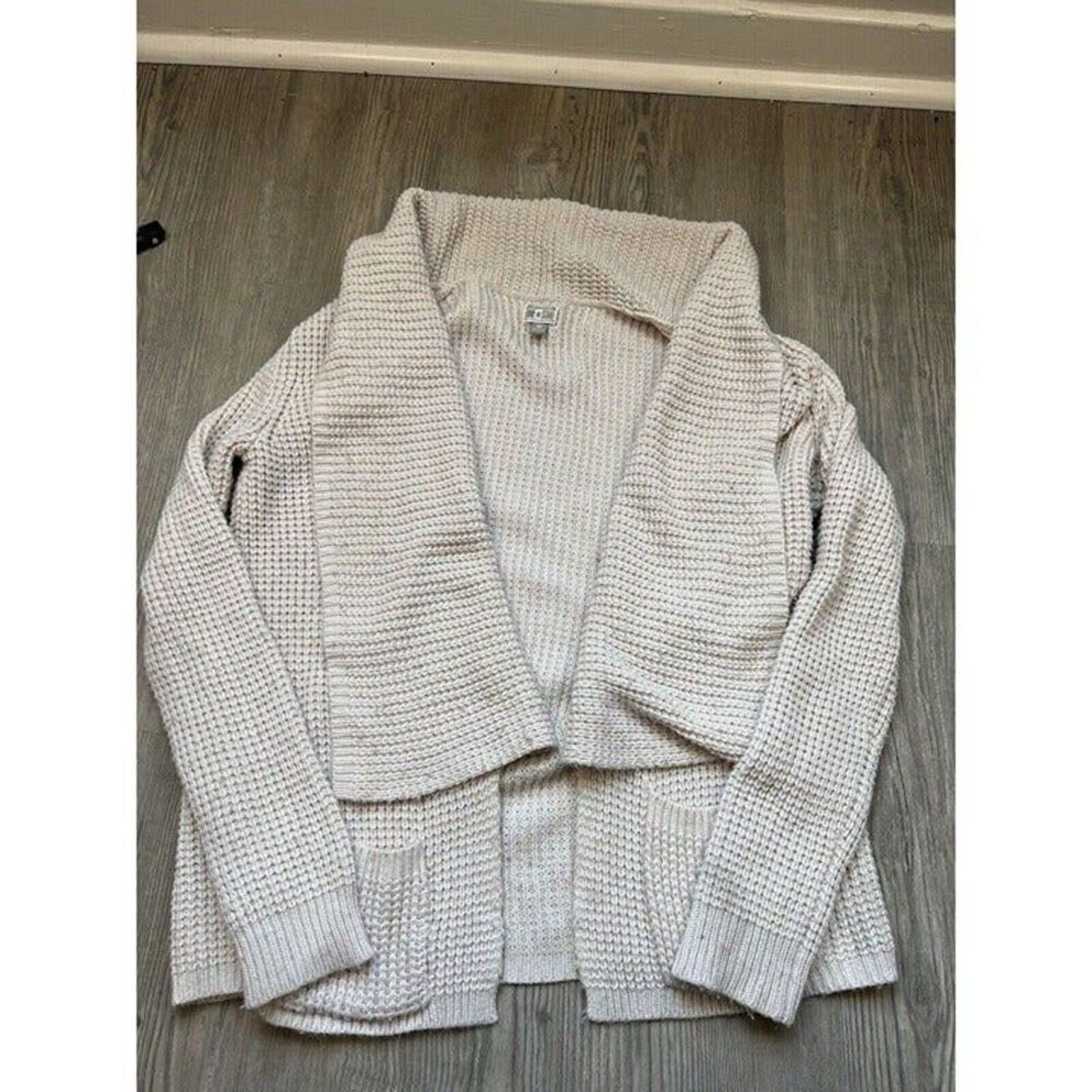 Converse Converse Knitted Sweater Throw Over Cardigan Beige Woman's M Size M / US 6-8 / IT 42-44 - 1 Thumbnail