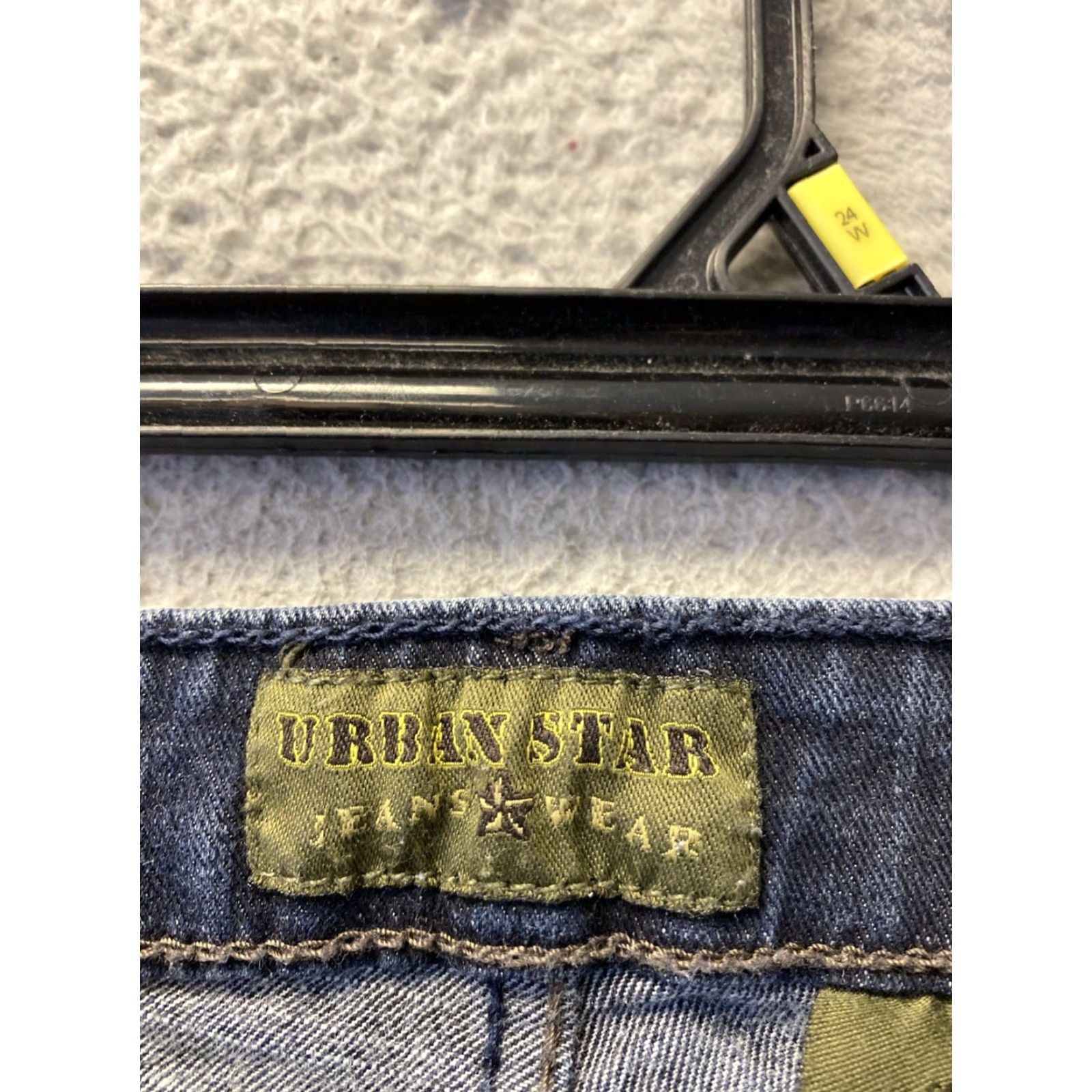 Vintage Urbanstar Jeans Mens 36X30 Straight 5-Pocket Denim Dark Blue Stretch Zip Closure Regular Fit Cotton Jeans Star Theme Mens Size US 36 / EU 52 - 4 Thumbnail