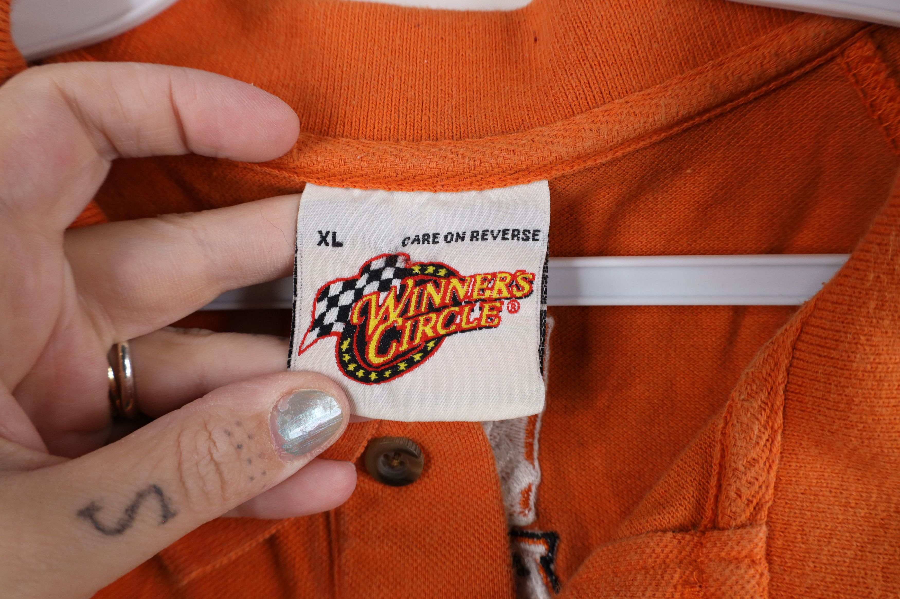 Vintage Vintage NASCAR Out Tony Stewart Racing Polo Shirt Orange Size US XL / EU 56 / 4 - 8 Thumbnail