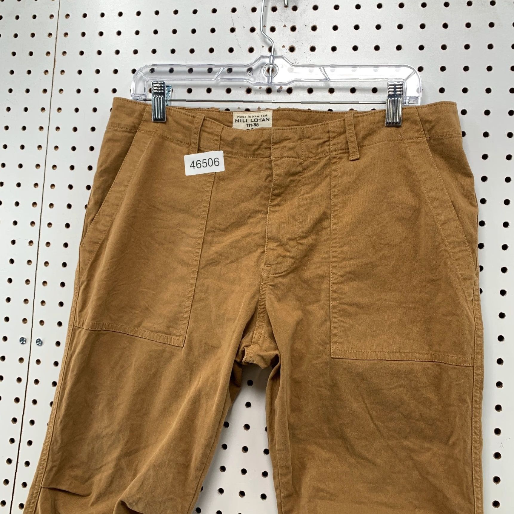 Nili Lotan Nili Lotan French Military Jogger Pants Womens Size 8 Brown Cropped 32x25.5 Twill Cotton Casual Womens Pants Cropped 32x25.5 - Vintage No Size 30" / US 8 / IT 44 - 7 Thumbnail