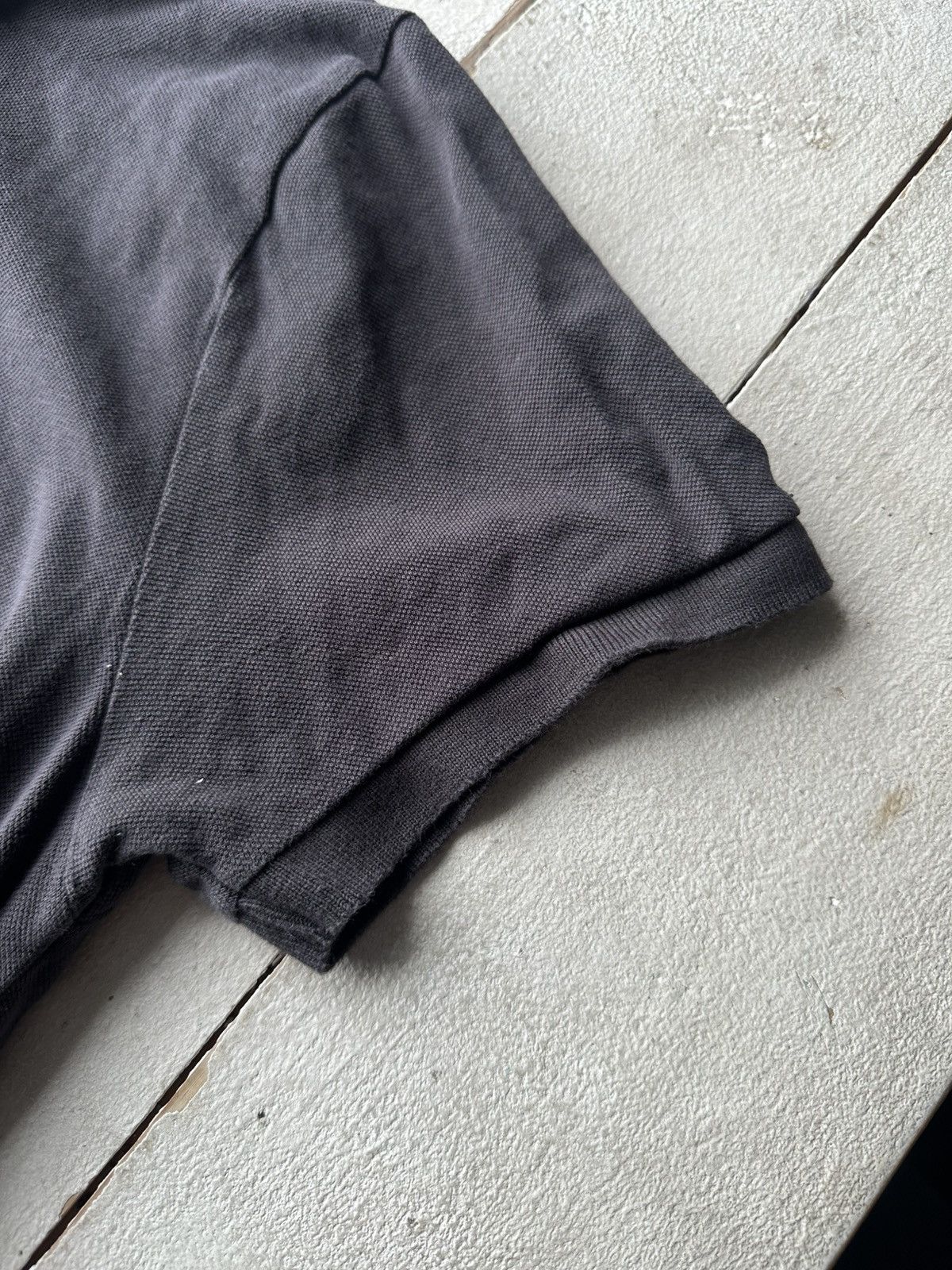 Moschino 🚨Vintage Moschino Gym BIG LOGO gray faded polo luxury Size US XL / EU 56 / 4 - 7 Thumbnail