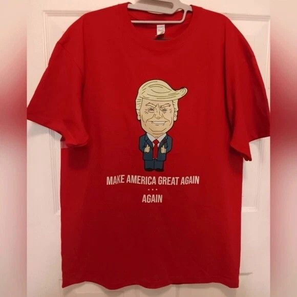 Gildan Trump "Make America Great Again Again" Red T-Shirt - Large Size US L / EU 52-54 / 3 - 1 Thumbnail