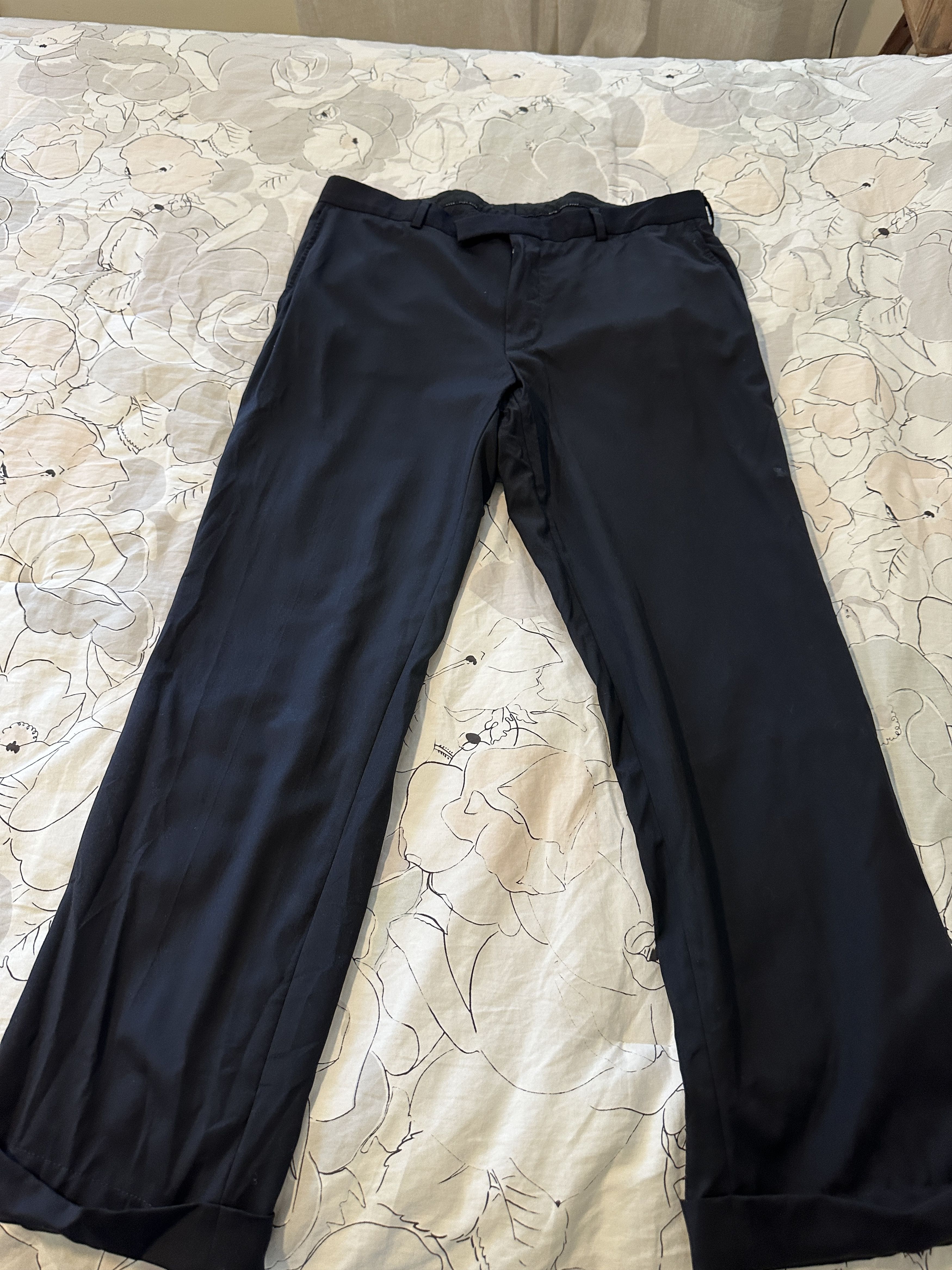 Hugo Boss Hugo Boss Men's Black Regular Fit Pants Size 36/32 Size US 36 / EU 52 - 1 Thumbnail