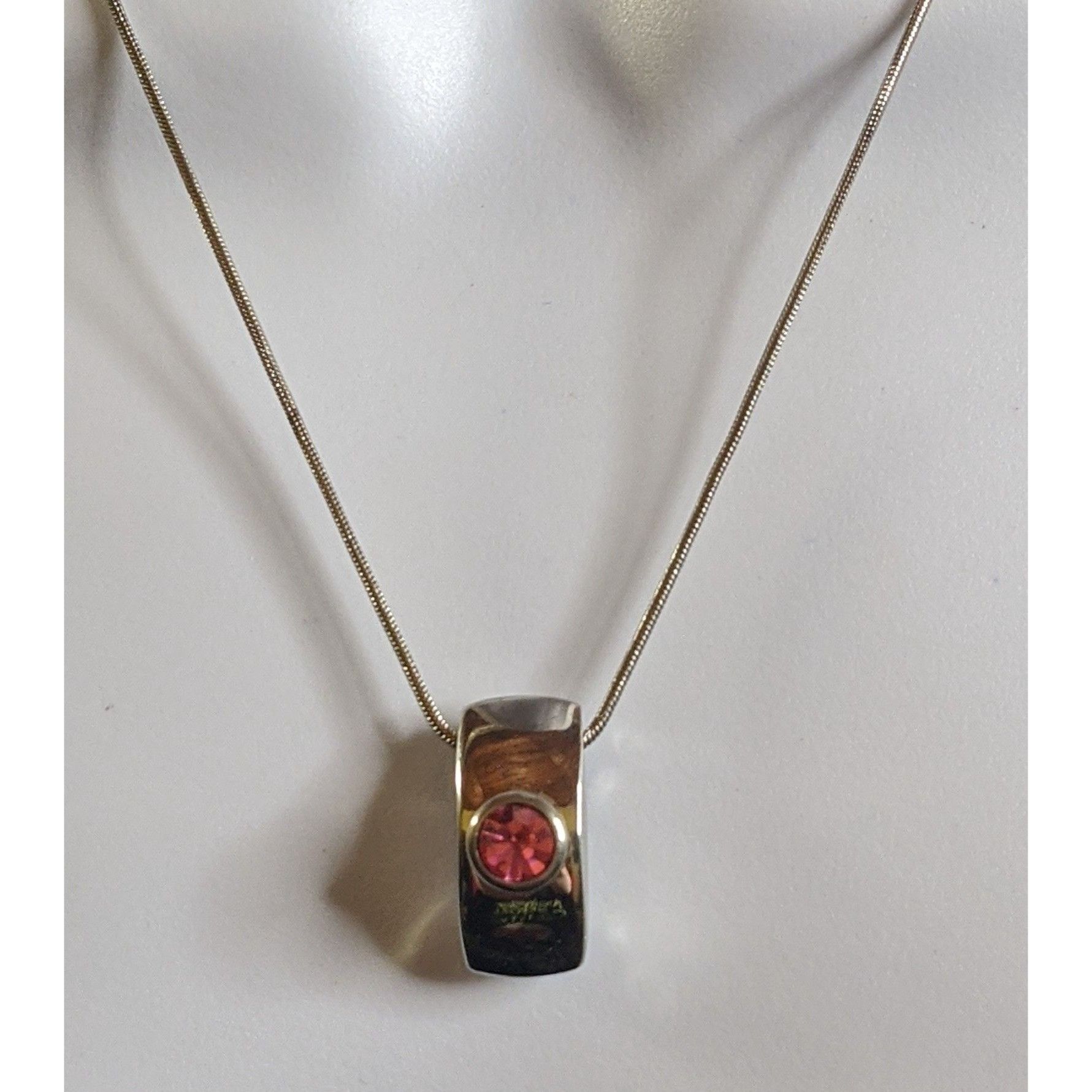 Other Modern Silver Tone Customizable Pendant Necklace With Pink G Size ONE SIZE - 7 Thumbnail