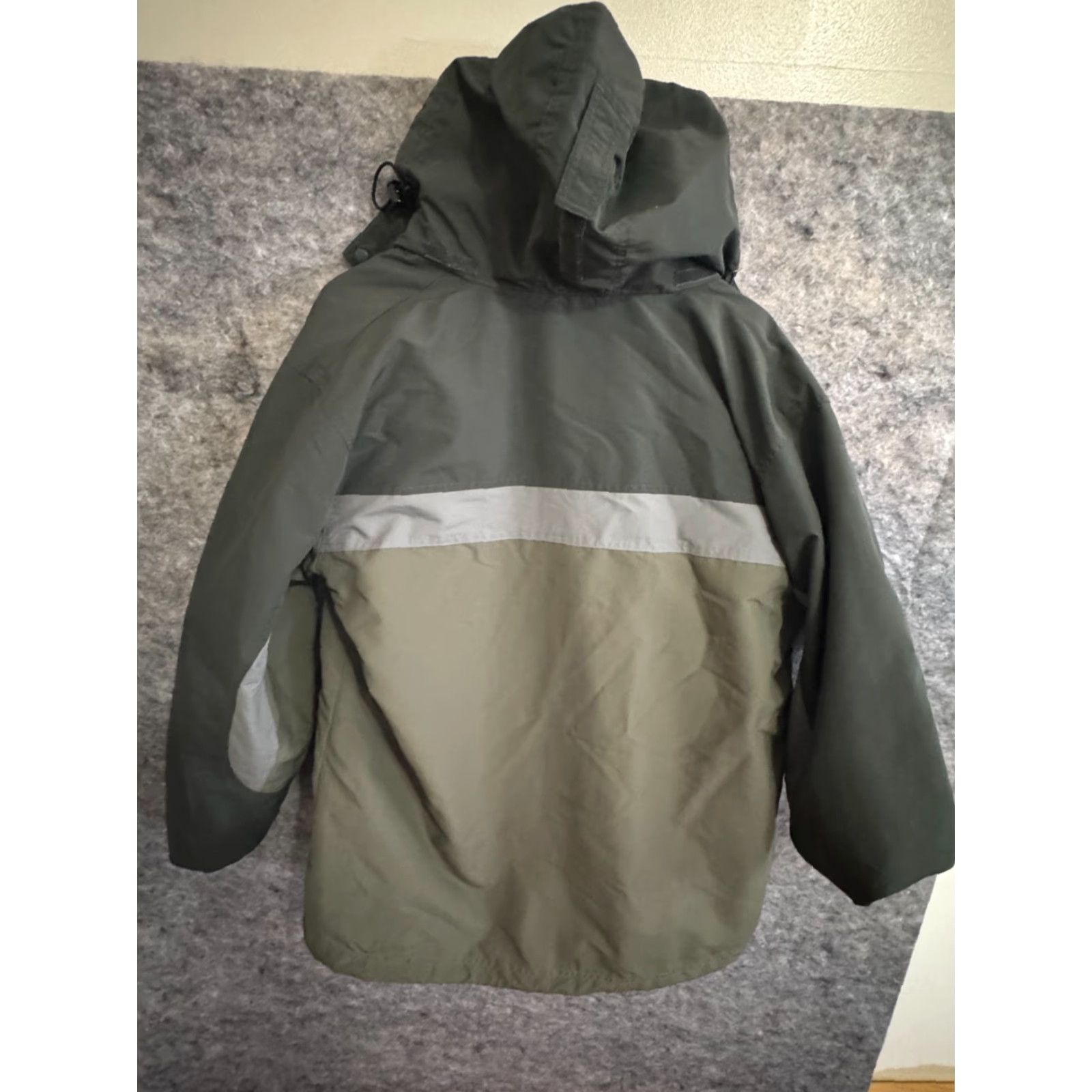 Vintage LL Bean Jacket Mens Large Tall LT Gray Full Zip Parka Removable liner with hood Size US L / EU 52-54 / 3 - 5 Thumbnail