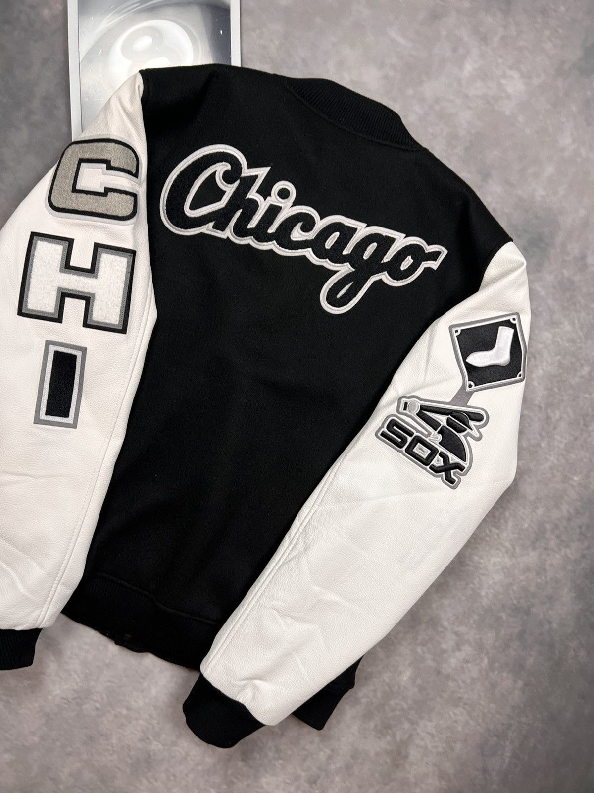 NWT Pro Standard Chicago White Sox Varsity Jacket Black 2XL