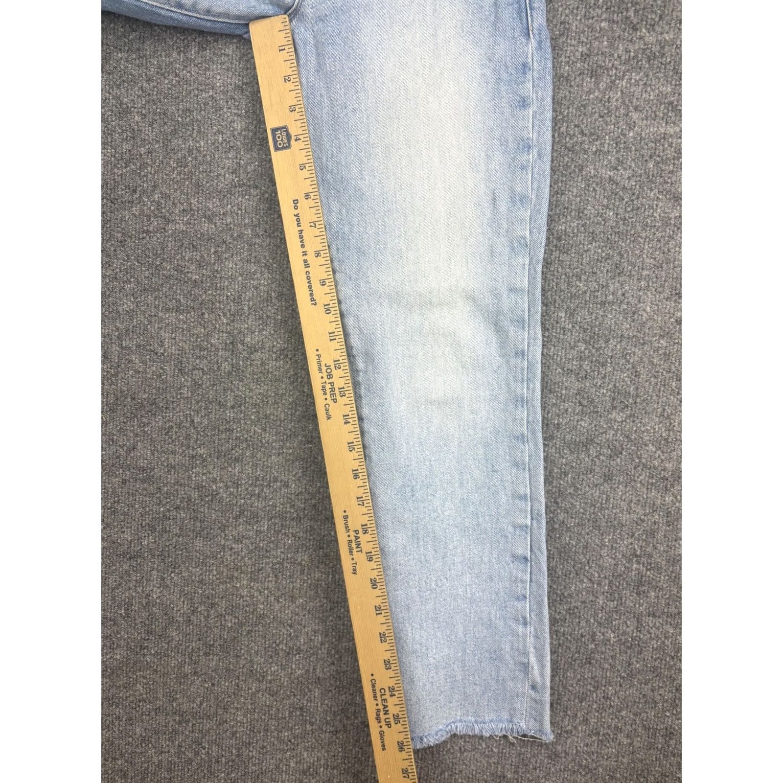 Frame FRAME Jeans Womens 26 Light Wash Le High Straight Kerwin Raw Hem High Rise Denim Shirt Size 26" / US 2 / IT 38 - 5 Thumbnail