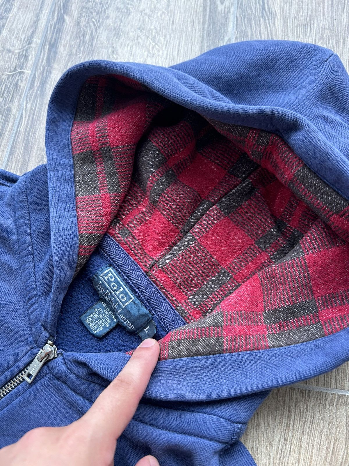 Polo Ralph Lauren × Vintage Vintage Polo Ralph Lauren faded zip-hoodies aztec Size US L / EU 52-54 / 3 - 4 Thumbnail