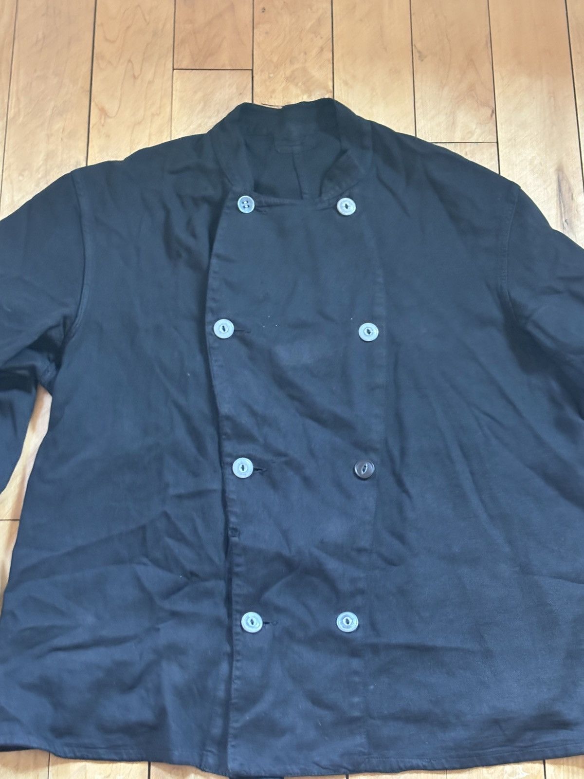 Vintage Vintage French black double breasted shirt Size US M / EU 48-50 / 2 - 2 Thumbnail