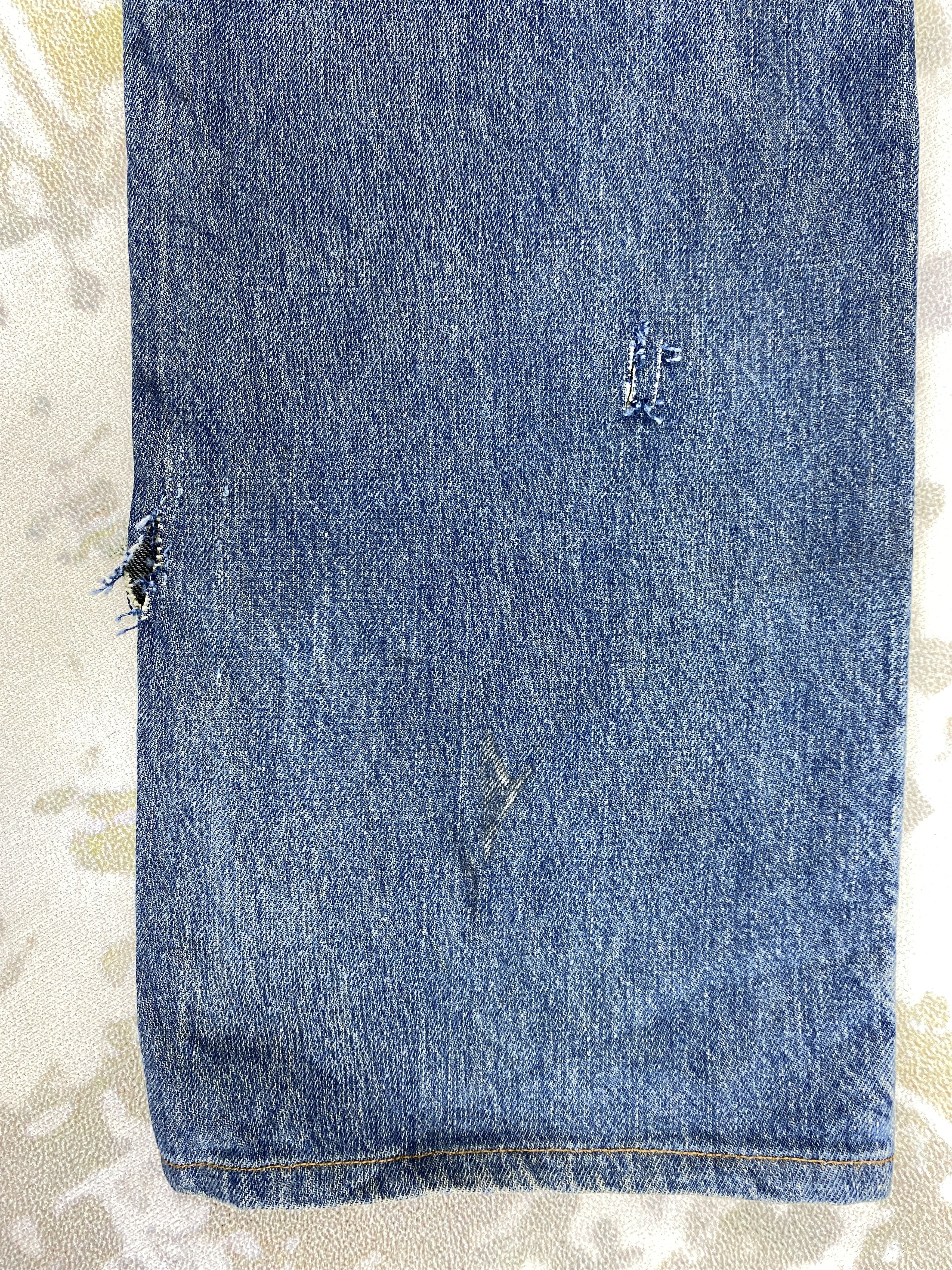 Levi's 90s Blue Vintage Levi's 504 USA 31x31.5 Denim -JN1086 Size US 31 - 14 Thumbnail