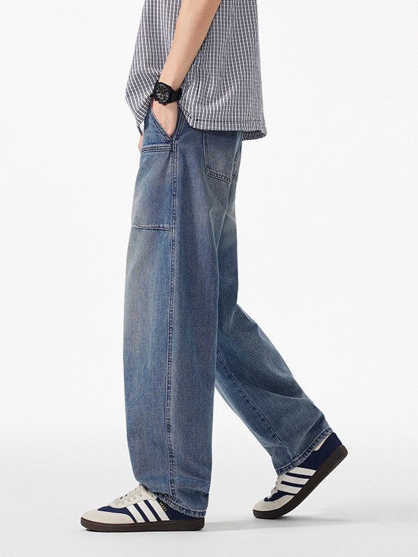 Japanese Brand Men's patchwork retro work jeans Size US 32 / EU 48 - 3 Thumbnail