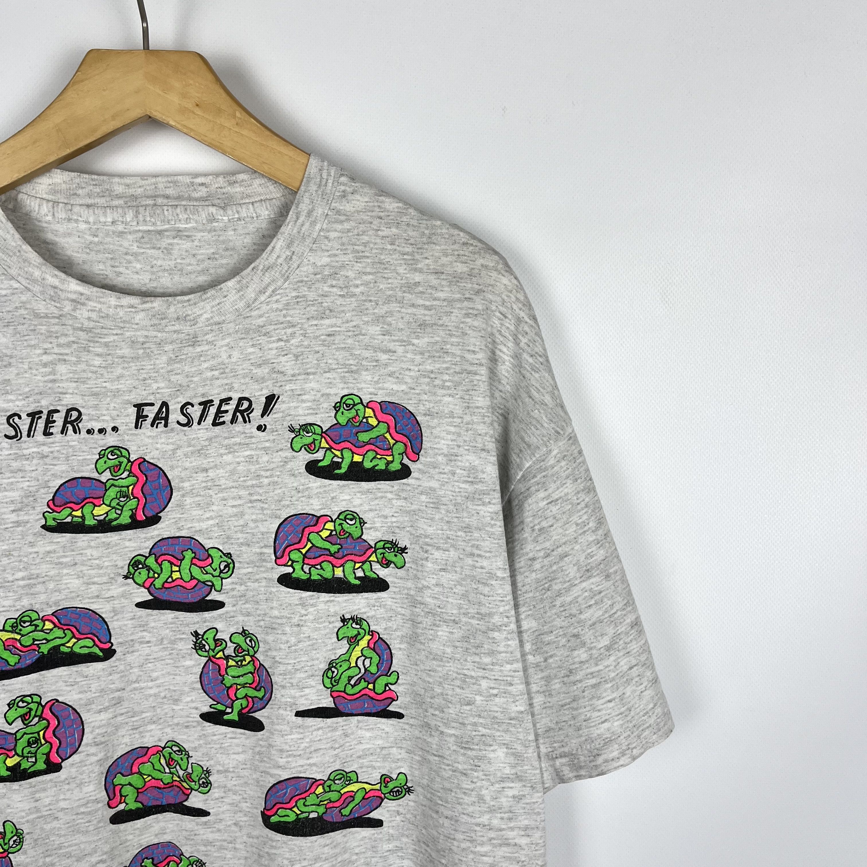 Vintage Vintage Turtle Sex “Faster Faster” Adult Humor T Shirt 90’s Size US M / EU 48-50 / 2 - 2 Thumbnail