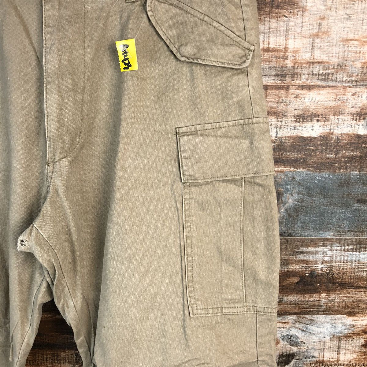Japanese Brand Back Number Cream Cargo Multipocket Pants #A1423 Size US 33 - 10 Thumbnail