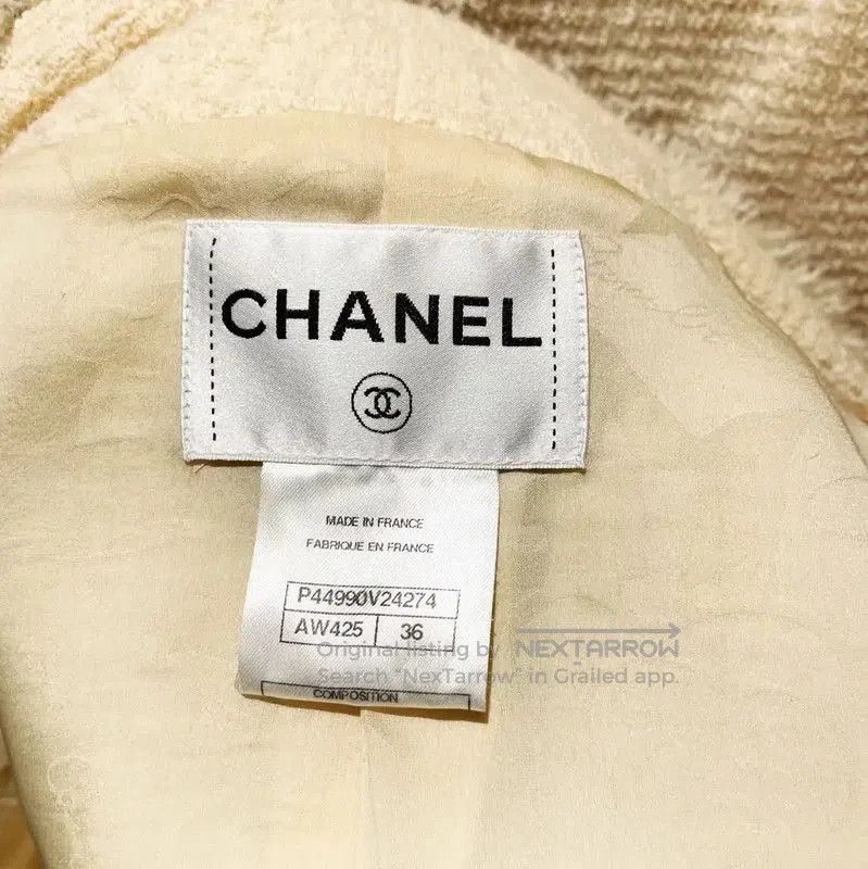 Chanel Chanel Ivory Cotton Blend Long Sleeve Cardigan . Size S / US 4 / IT 40 - 4 Thumbnail