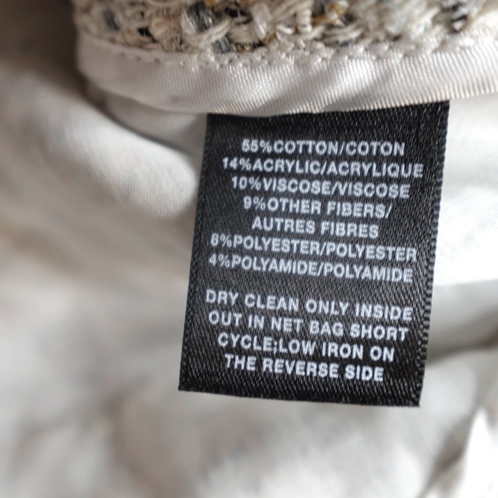 Vintage Lafayette 148 New York Womens Jacket 18 Beige Silver Raffia Full Zip Tweed Blazer Adult Regular Size 18 Mens Womens Girls Size XXL / US 16-18 / IT 52-54 - 4 Thumbnail