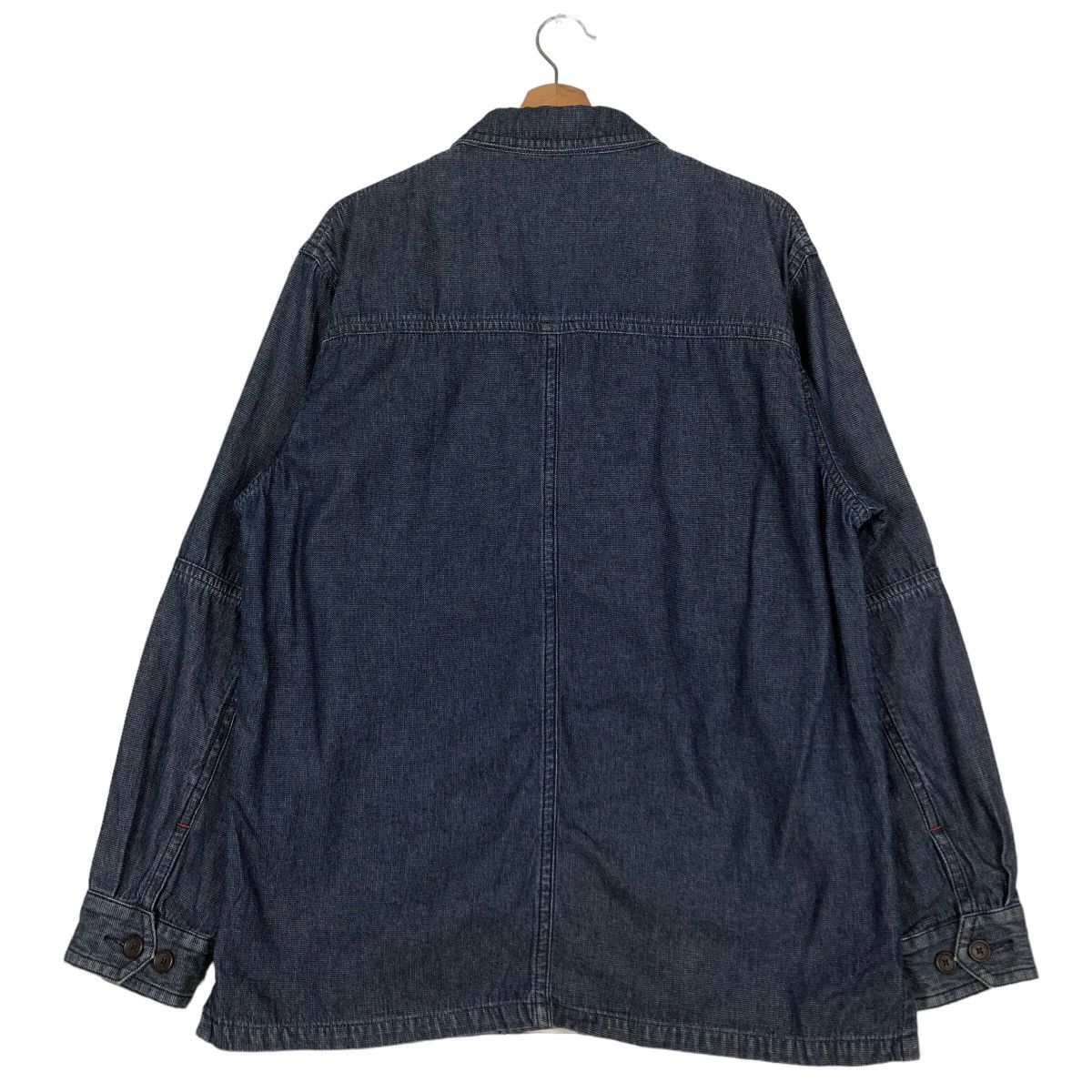 Japanese Brand 🔥Vintage Denim Chore Jacket Zipper Crocodile Japan Made Size US L / EU 52-54 / 3 - 8 Thumbnail